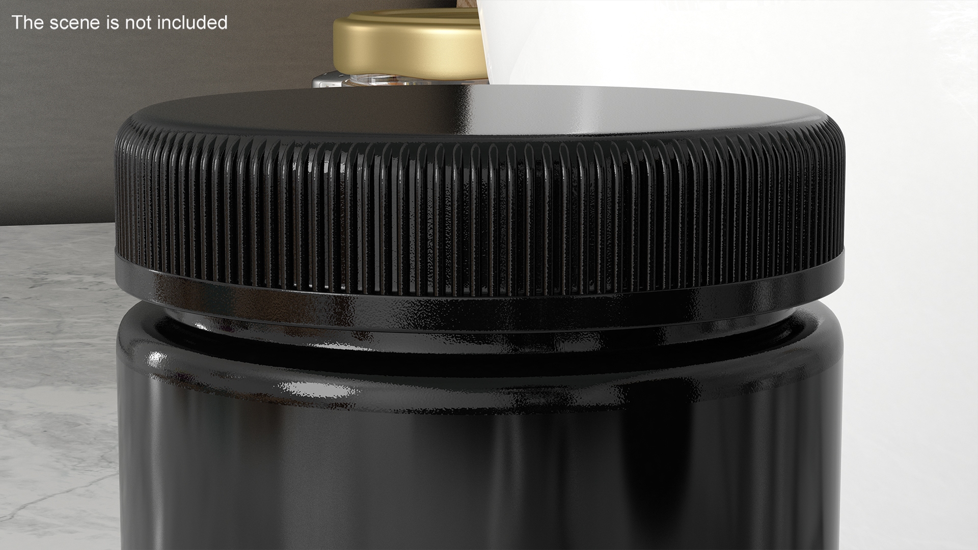 3D model Little Round Black Plastic Jar