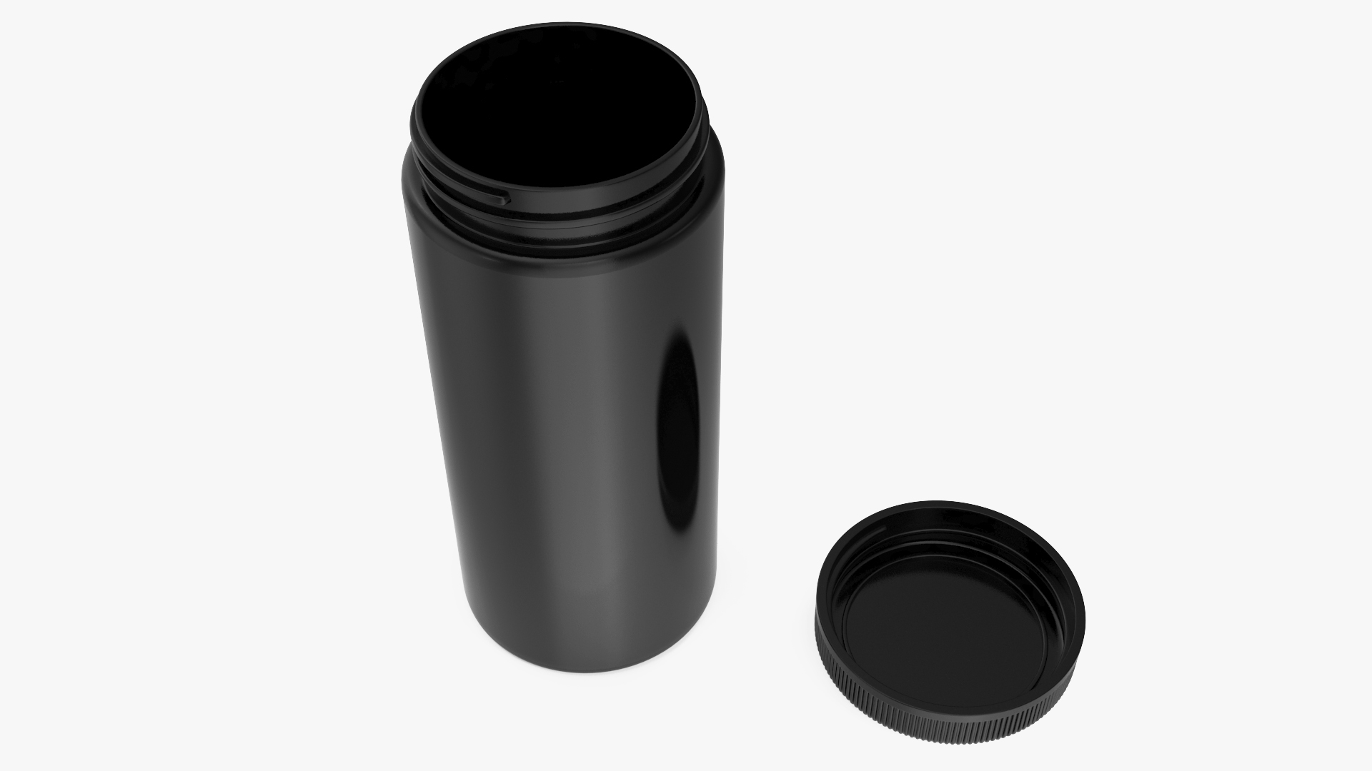 3D model Little Round Black Plastic Jar