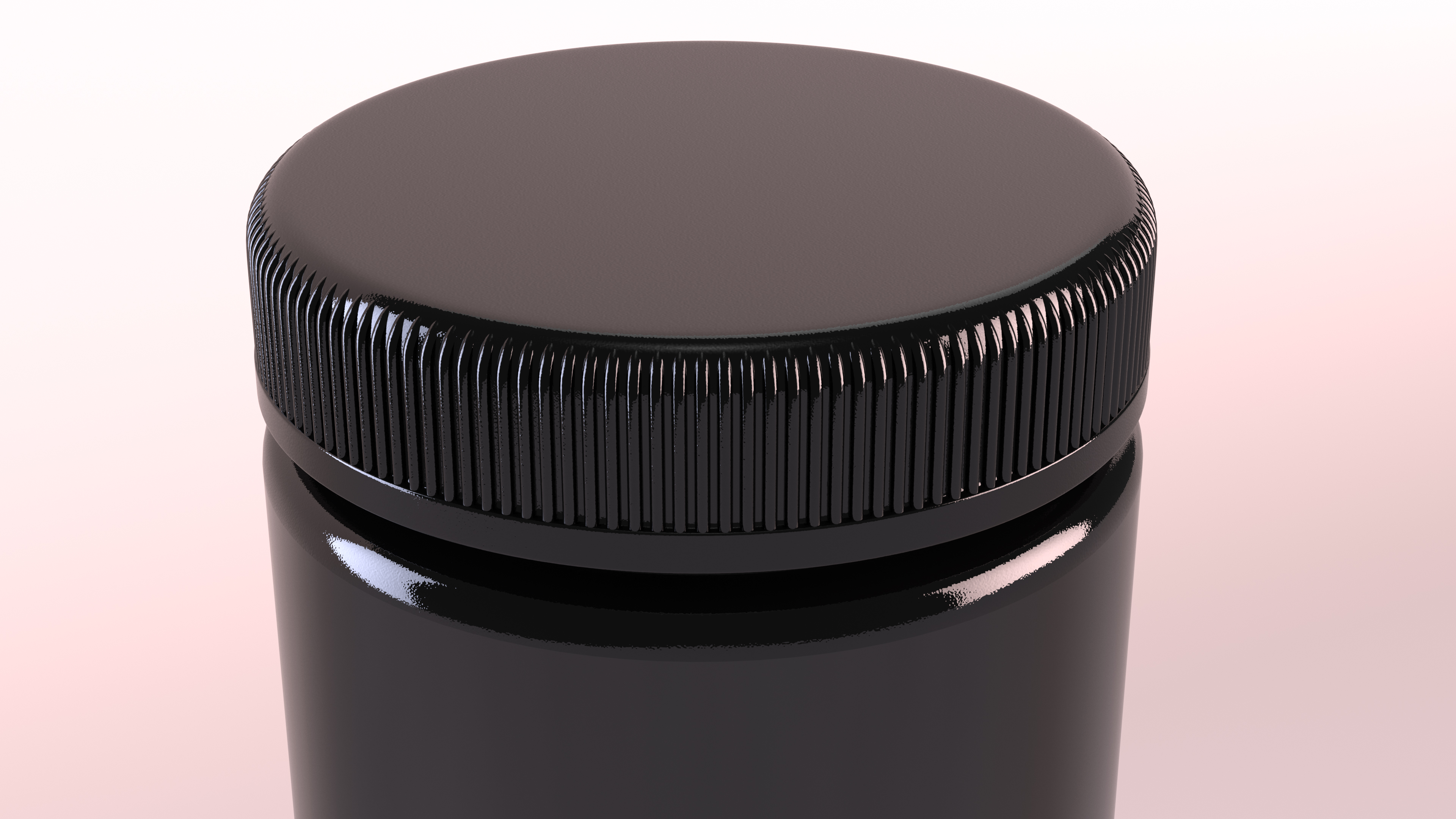 3D model Little Round Black Plastic Jar