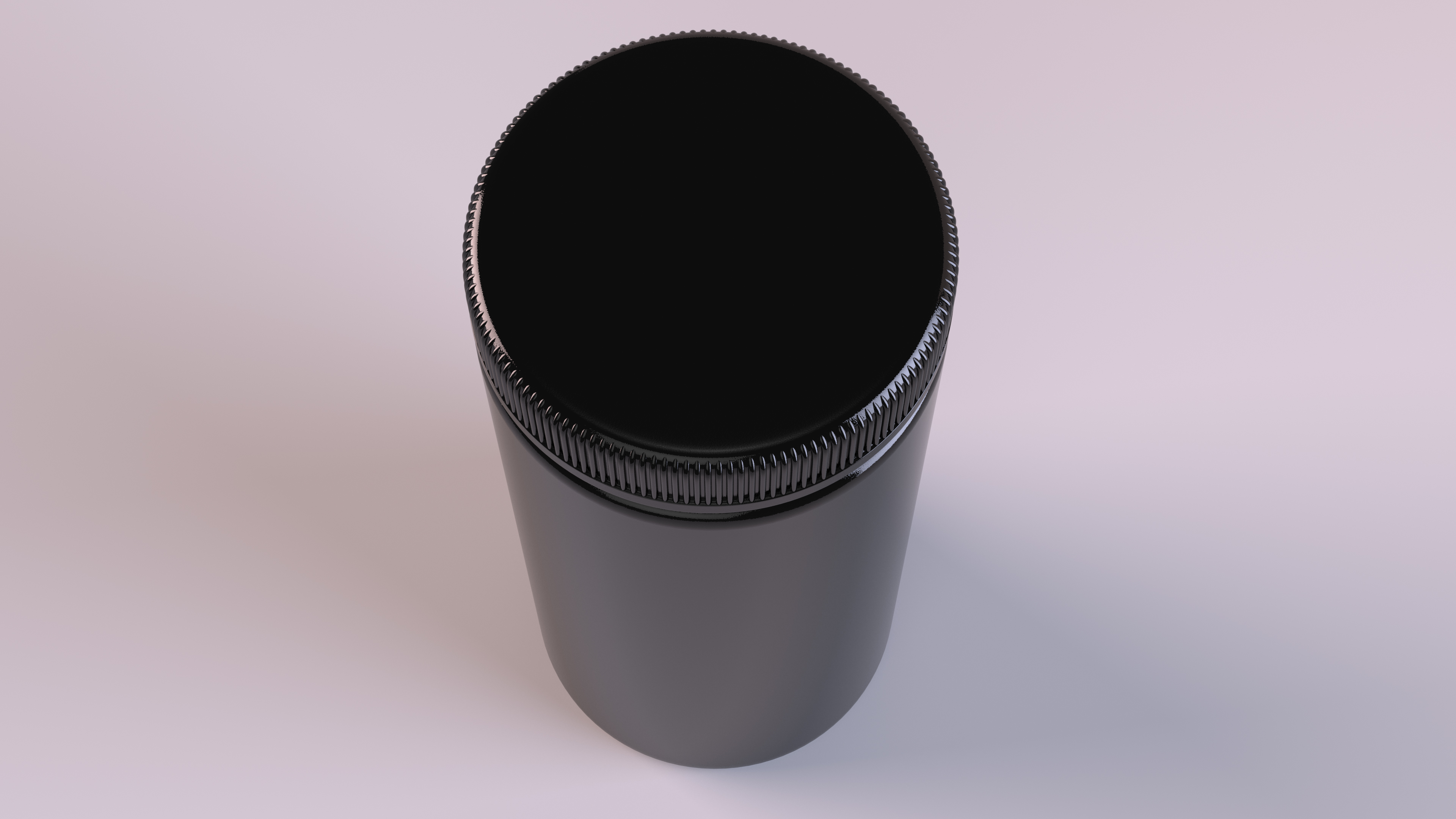 3D model Little Round Black Plastic Jar