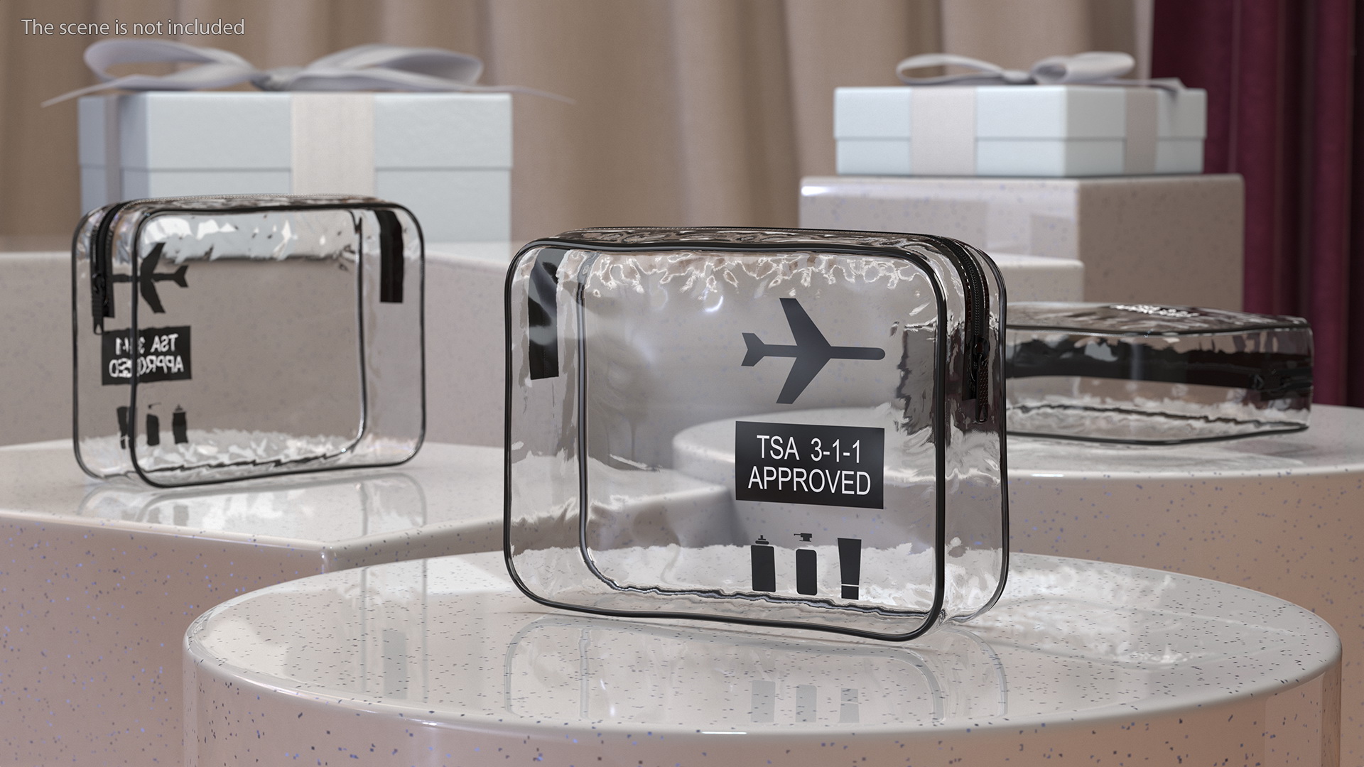 3D model Clear Zip Lock Bag Airline Approved