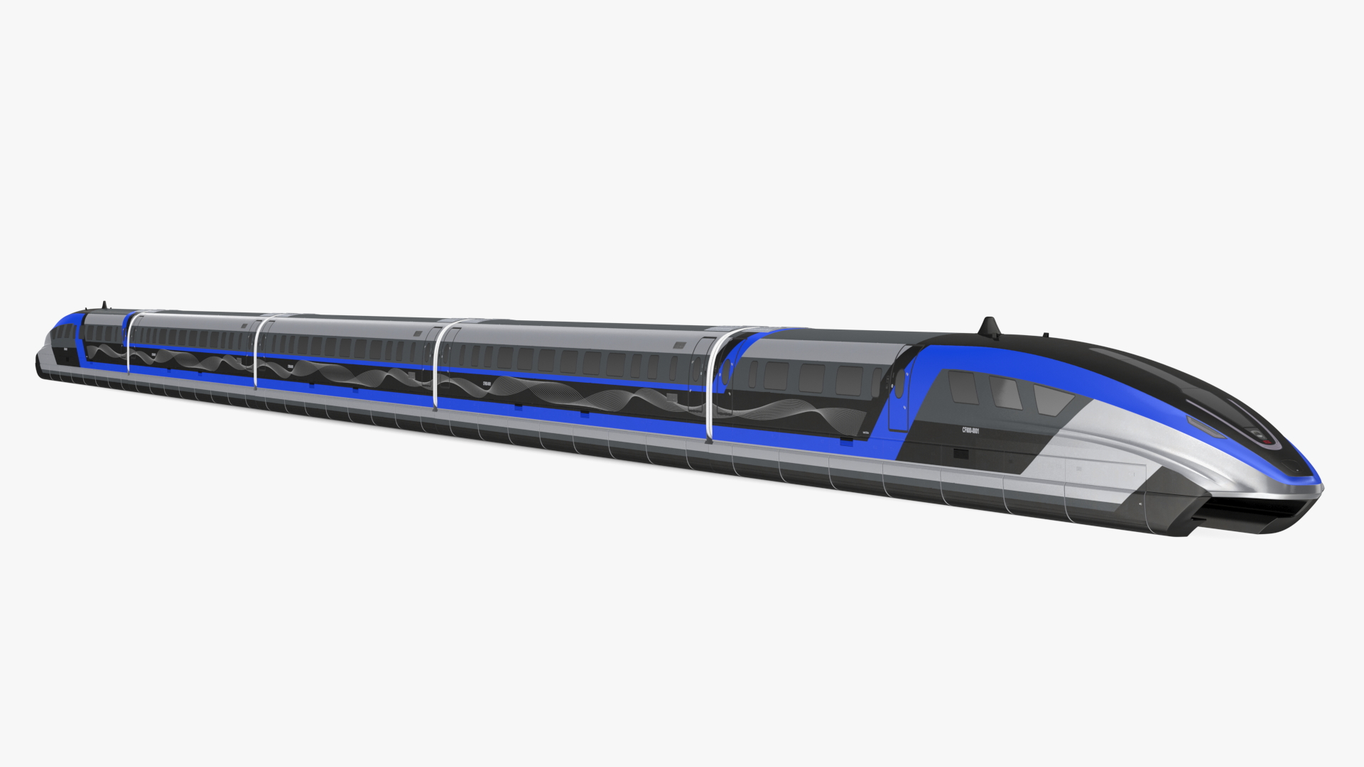 3D China Railway Maglev Train