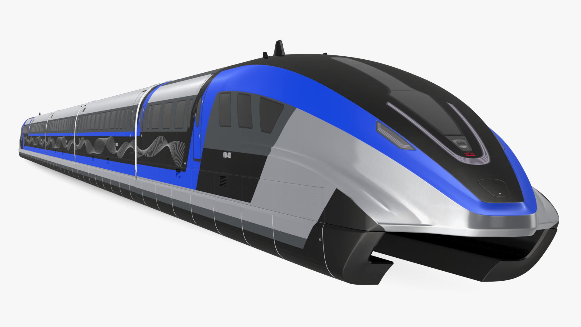 3D China Railway Maglev Train