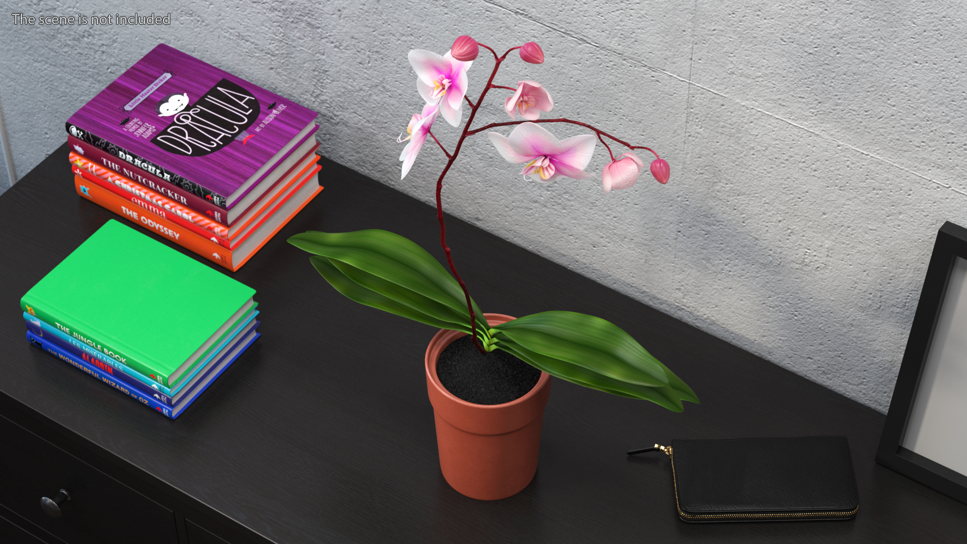 3D Terracotta Pot Orchid