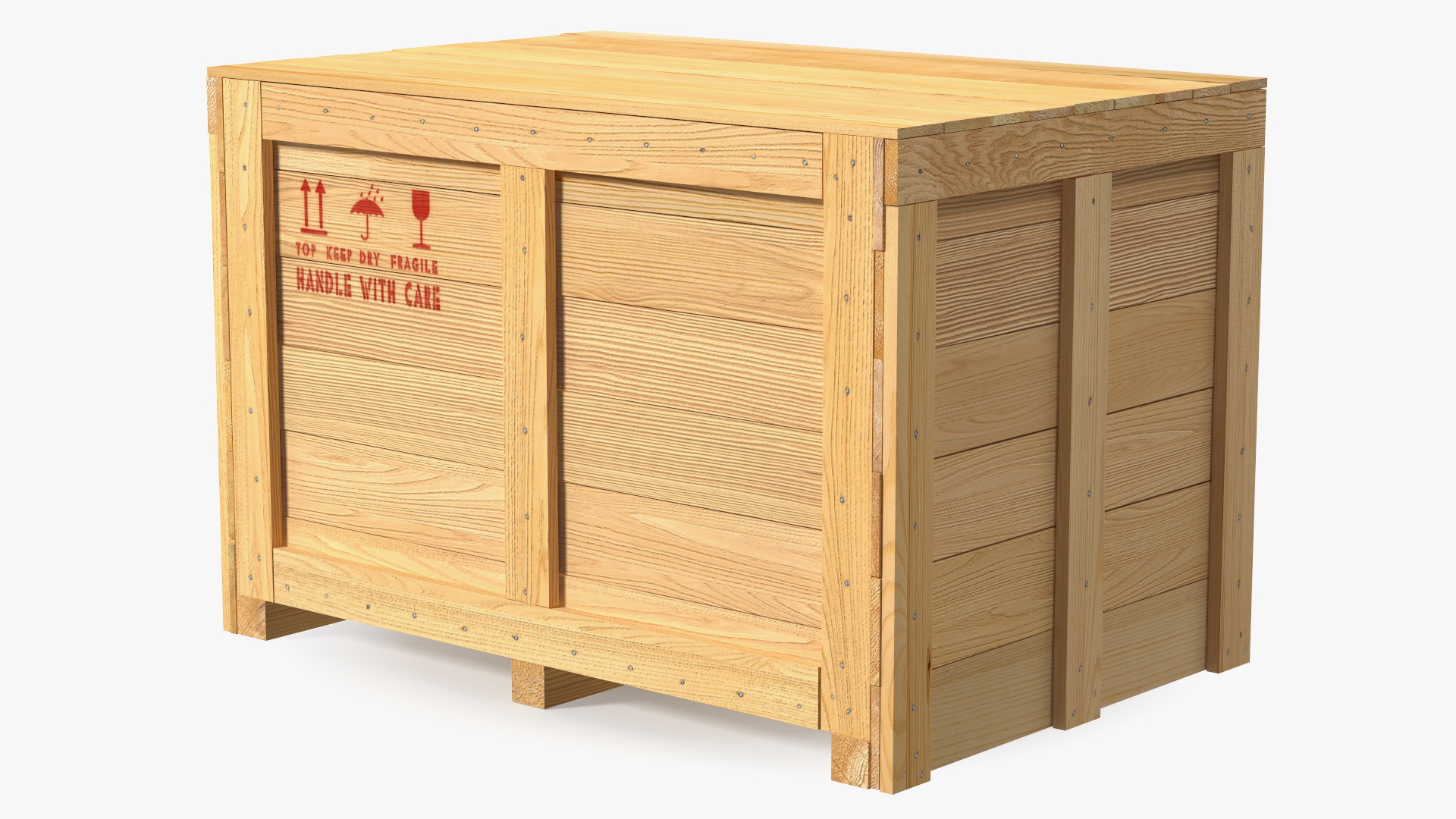 3D model Large Wood Shipping Crate