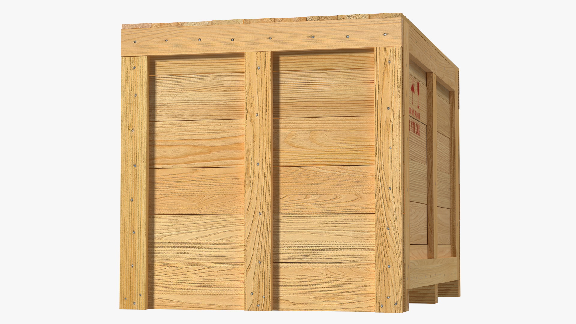 3D model Large Wood Shipping Crate