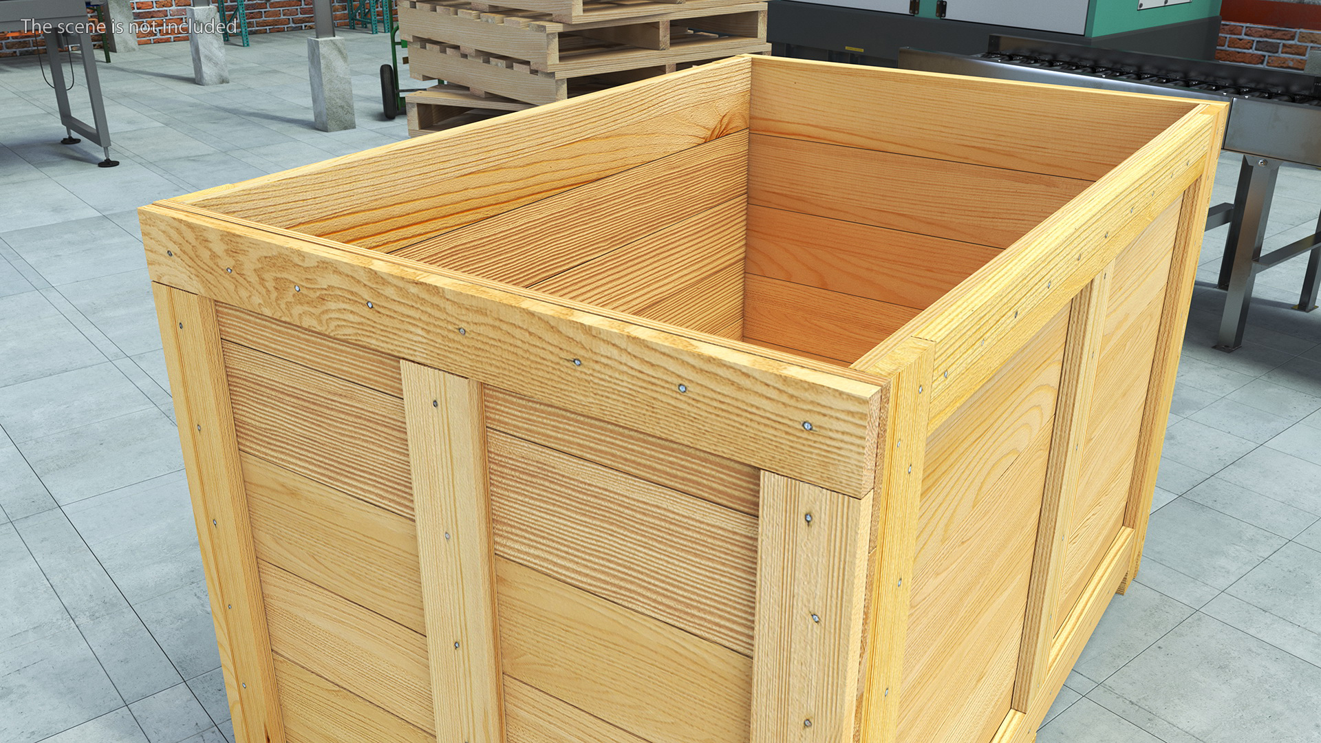 3D model Large Wood Shipping Crate