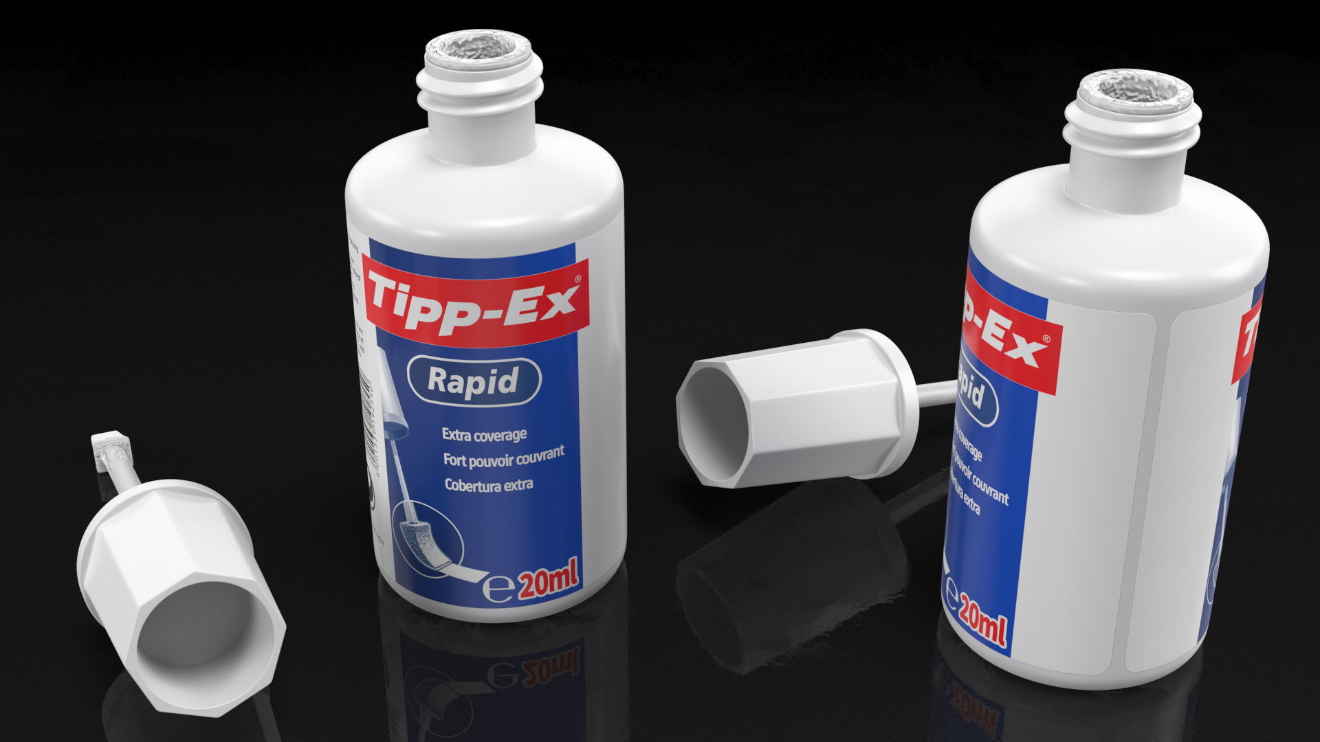 Tipp Ex Rapid Correction Fluid Opened 3D