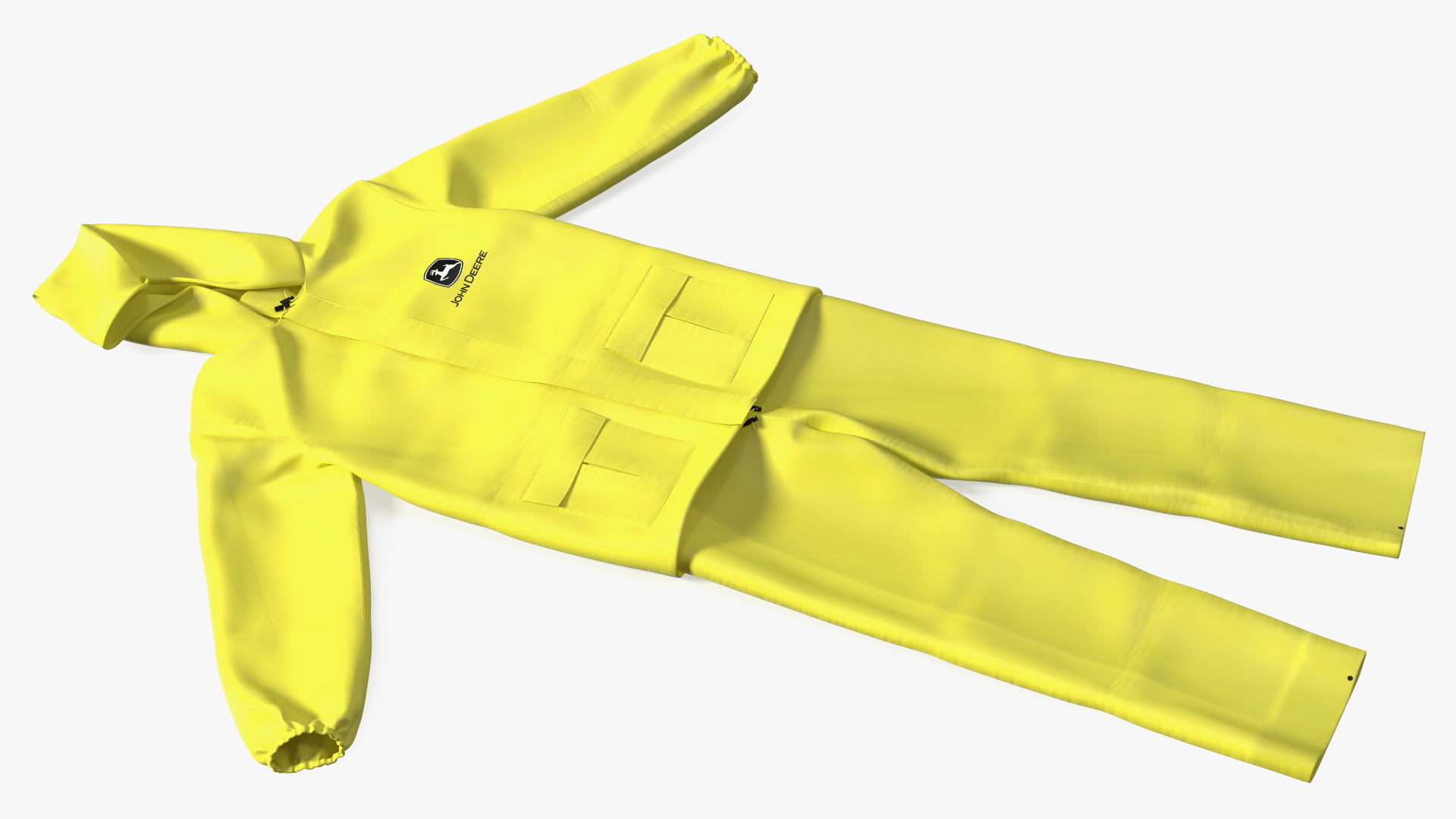 John Deere Safety Rain Suit Yellow 3D model