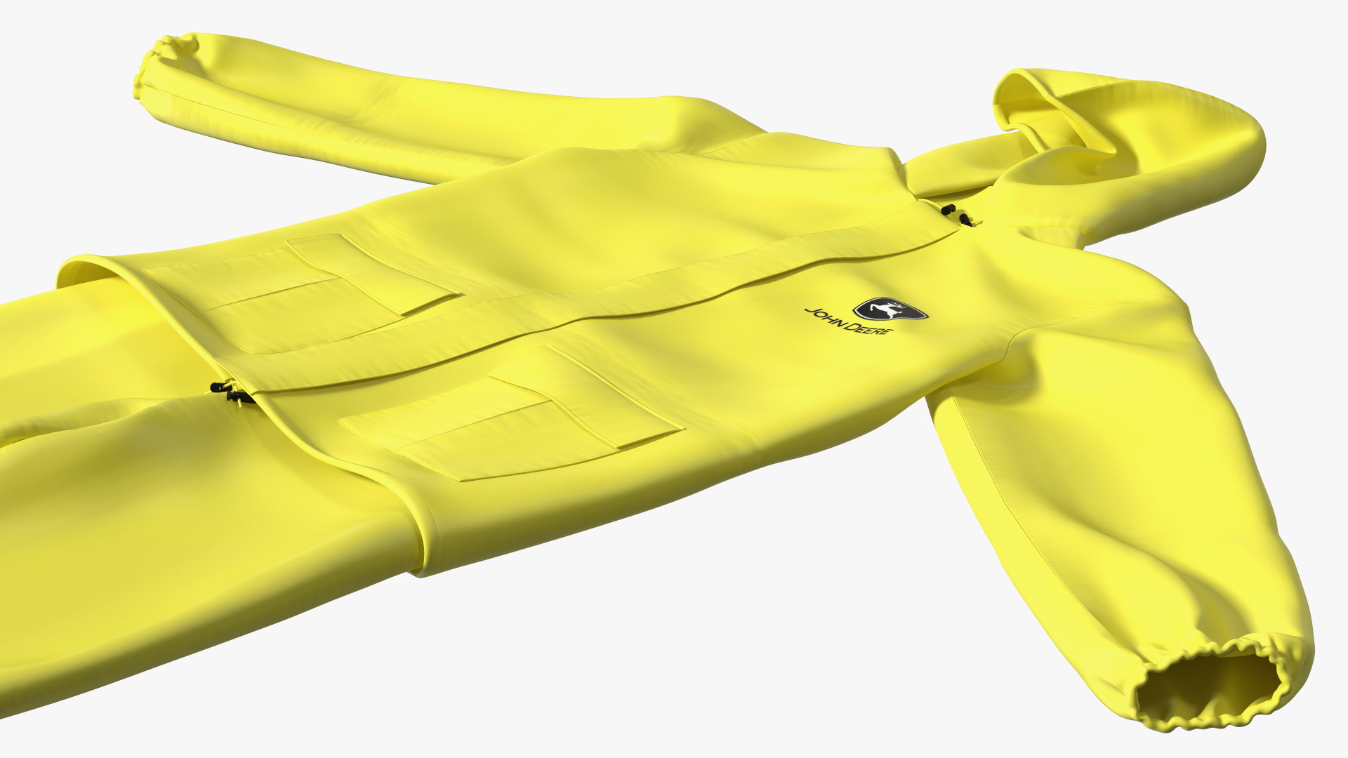 John Deere Safety Rain Suit Yellow 3D model