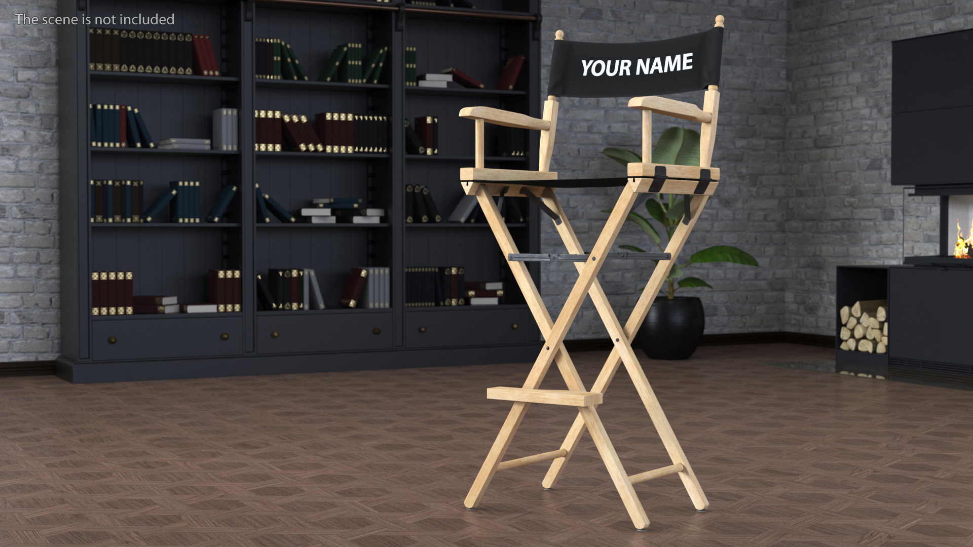 3D model Tall Folding Chair Mockup