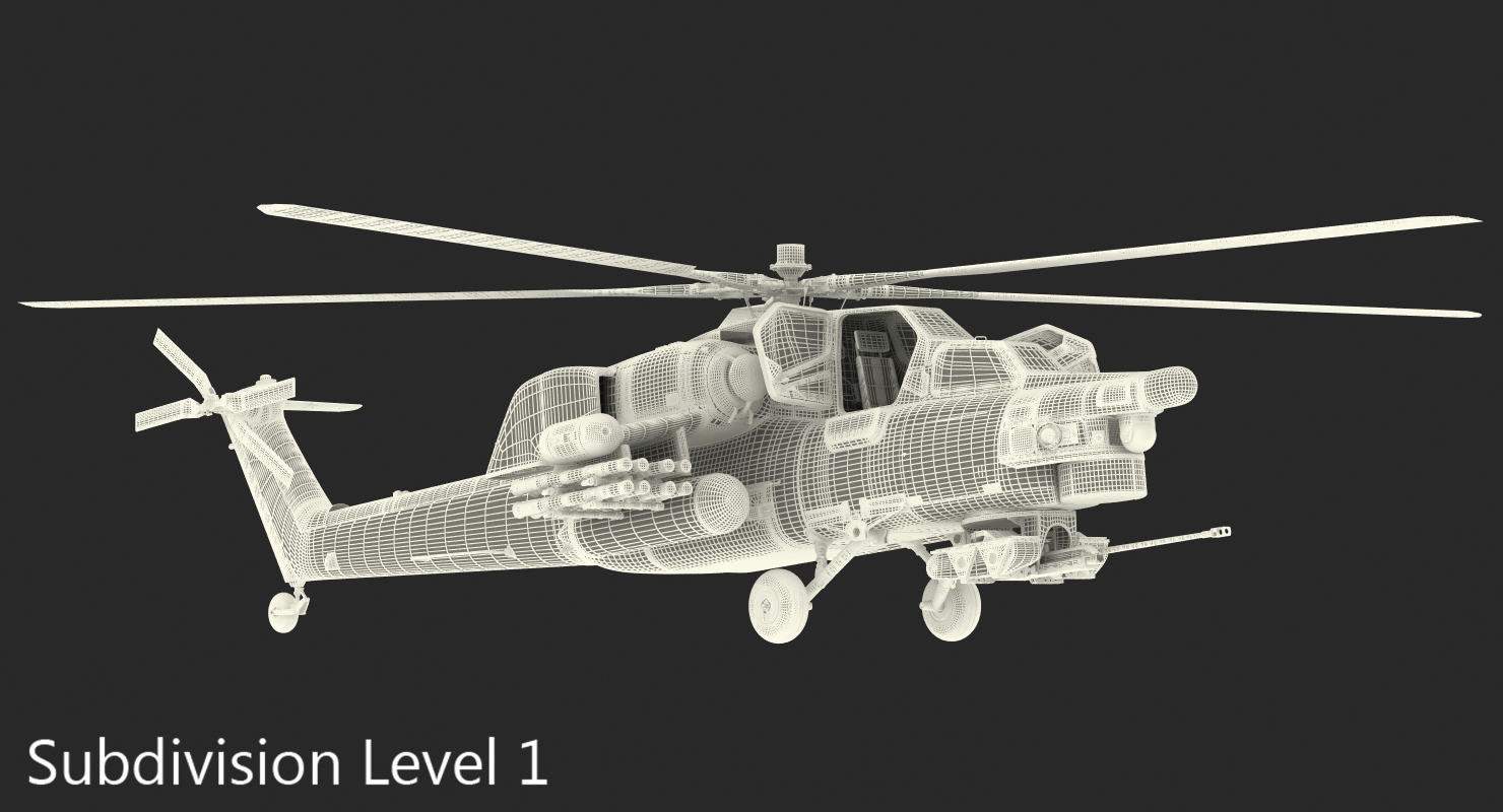 3D model Attack Helicopter MI 28H Havoc