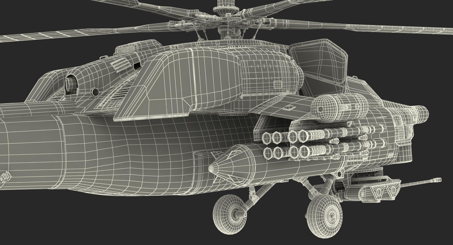 3D model Attack Helicopter MI 28H Havoc