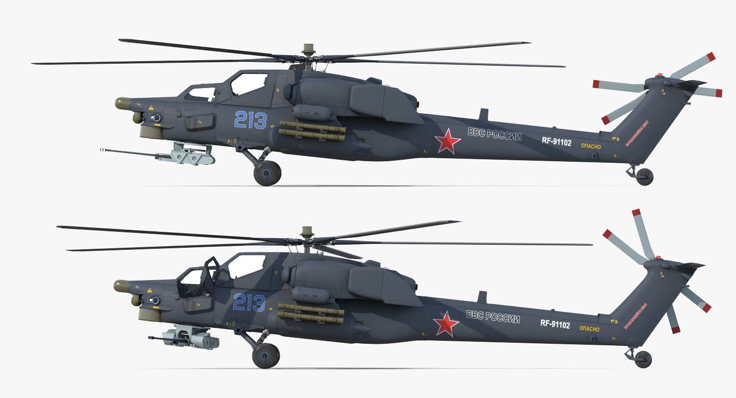 3D model Attack Helicopter MI 28H Havoc