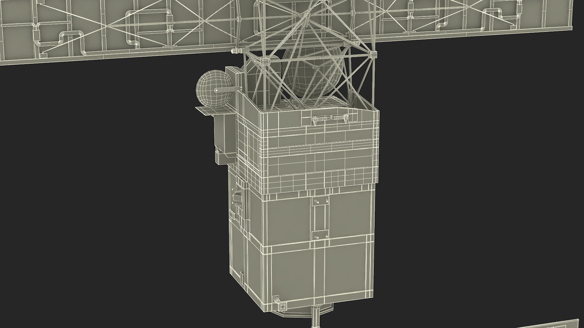 3D Geostationary Communication Satellite ERS-2 model