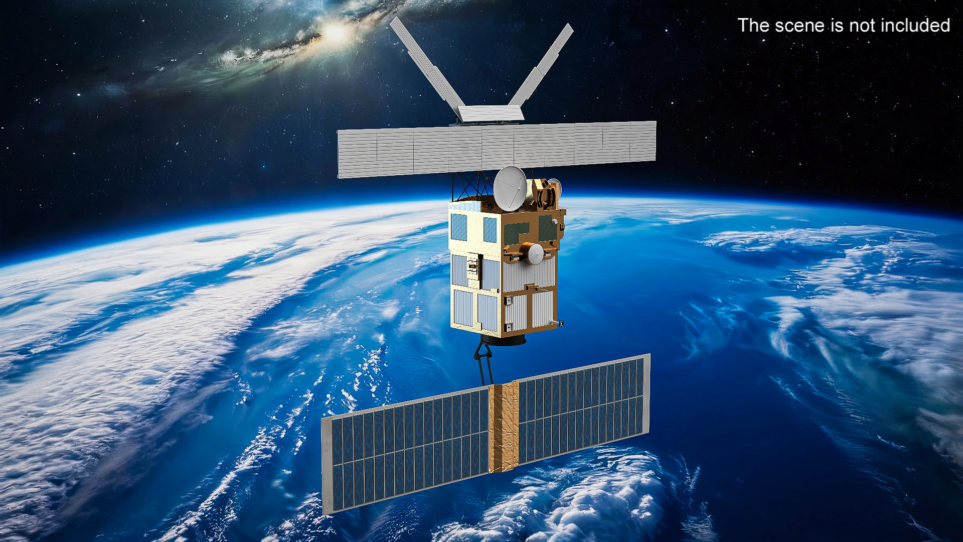 3D Geostationary Communication Satellite ERS-2 model