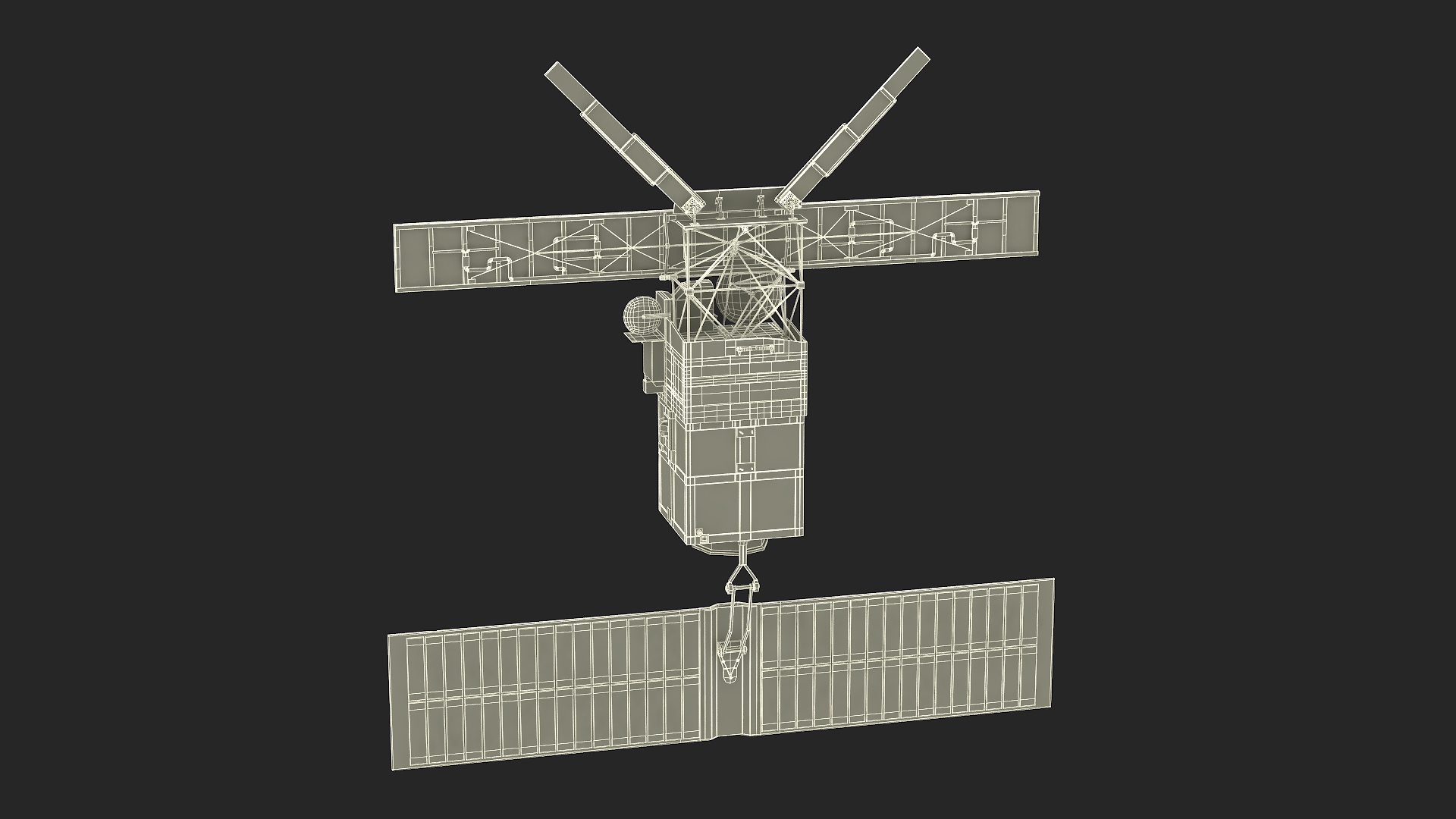 3D Geostationary Communication Satellite ERS-2 model