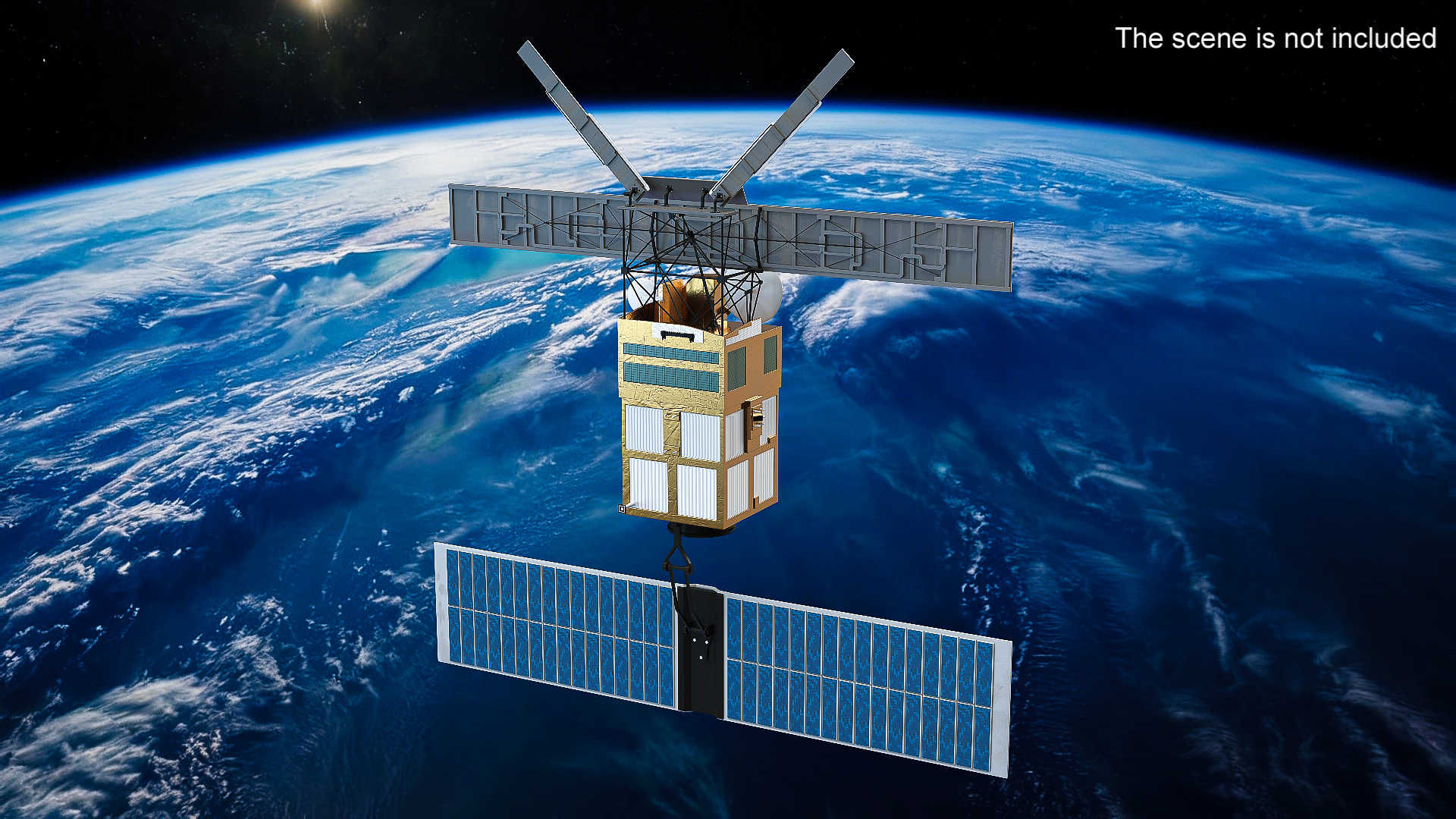 3D Geostationary Communication Satellite ERS-2 model