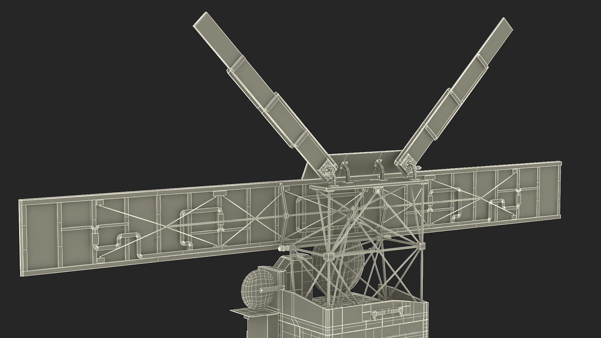 3D Geostationary Communication Satellite ERS-2 model