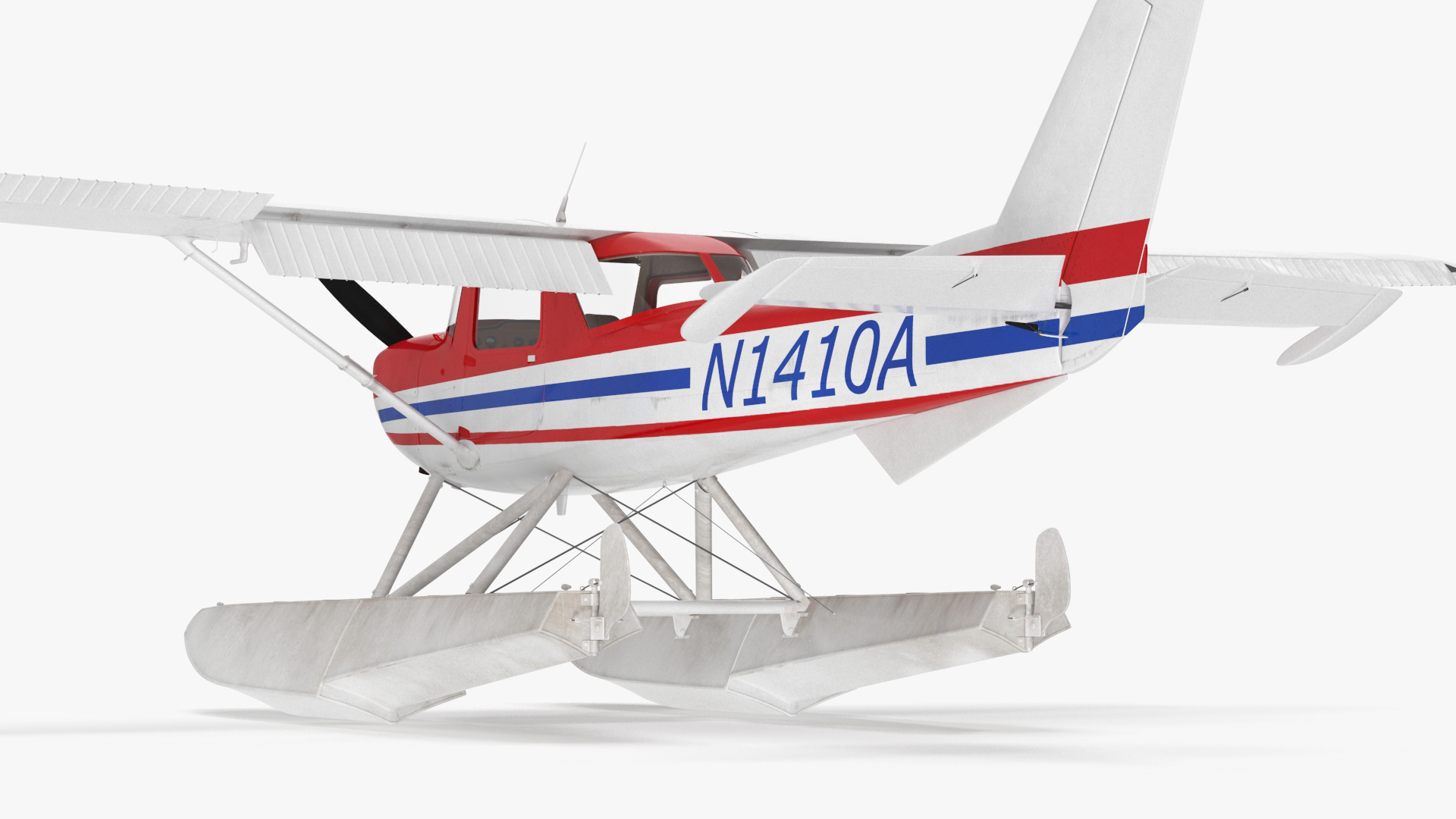 3D model Light Propeller Seaplane Cessna 150