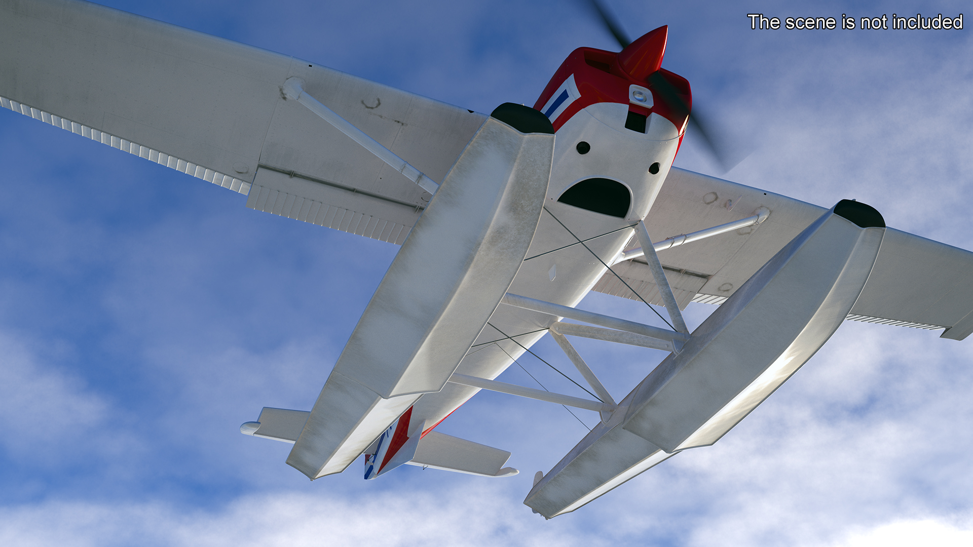 3D model Light Propeller Seaplane Cessna 150