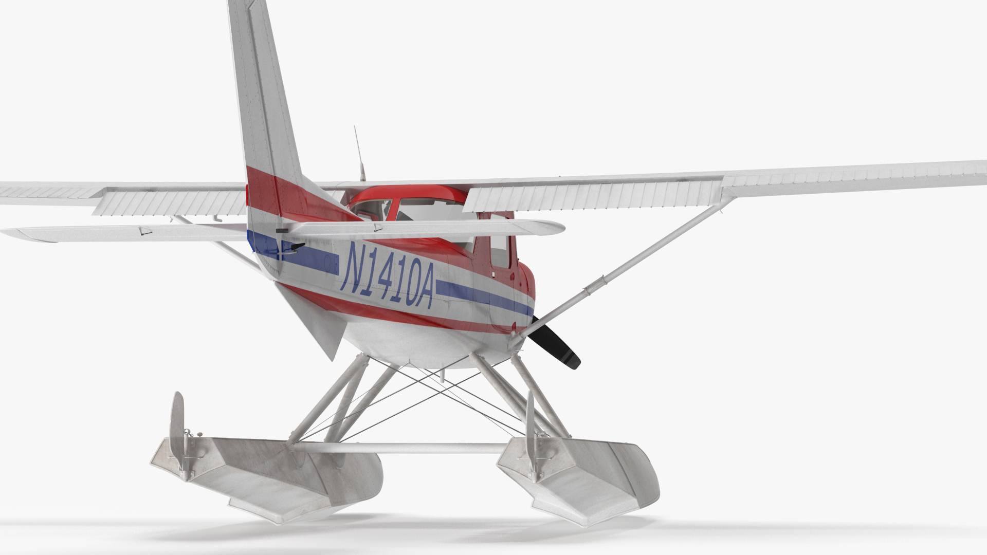 3D model Light Propeller Seaplane Cessna 150