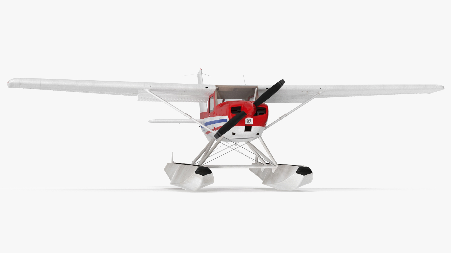 3D model Light Propeller Seaplane Cessna 150