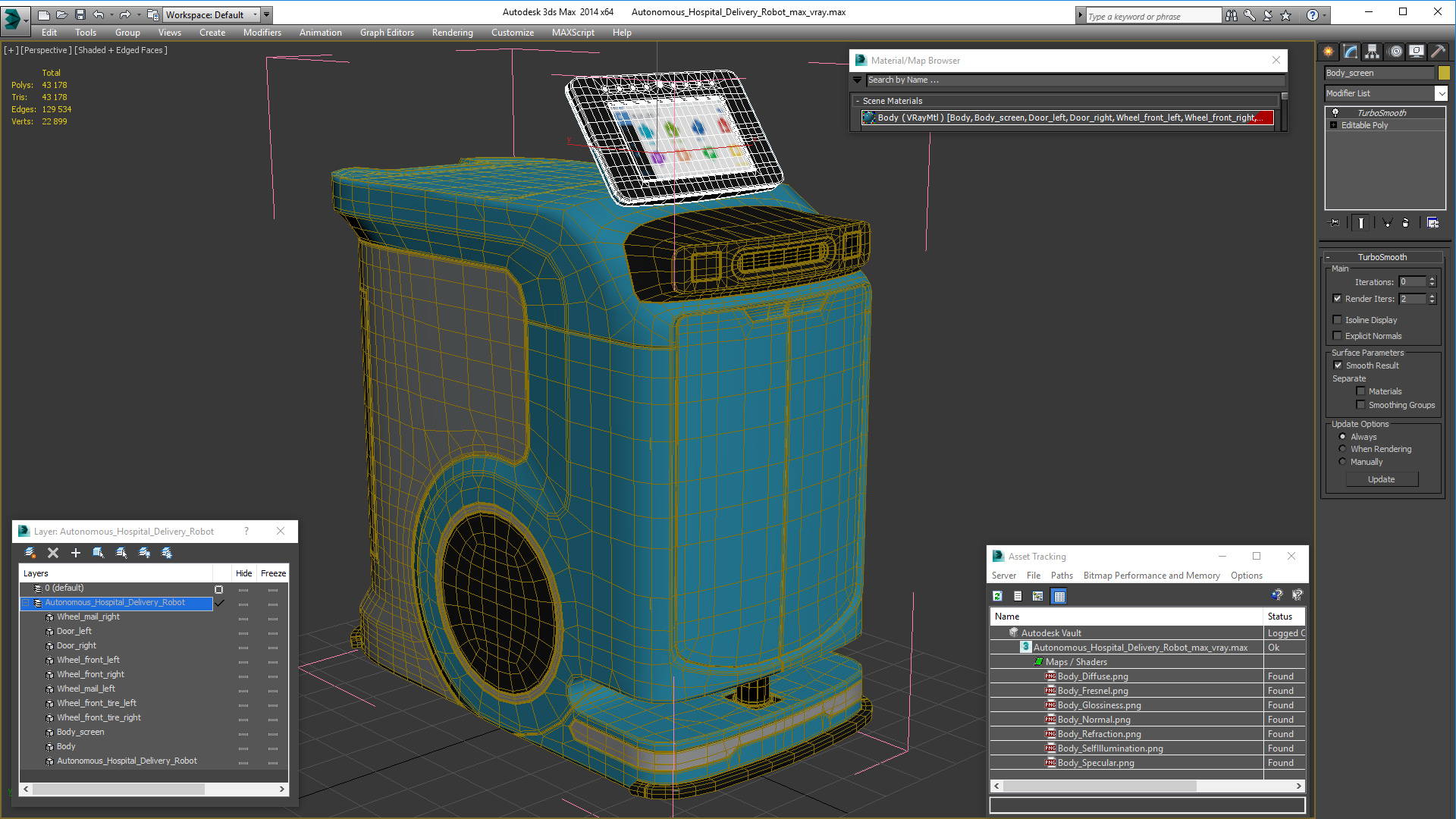 Autonomous Hospital Delivery Robot 3D model