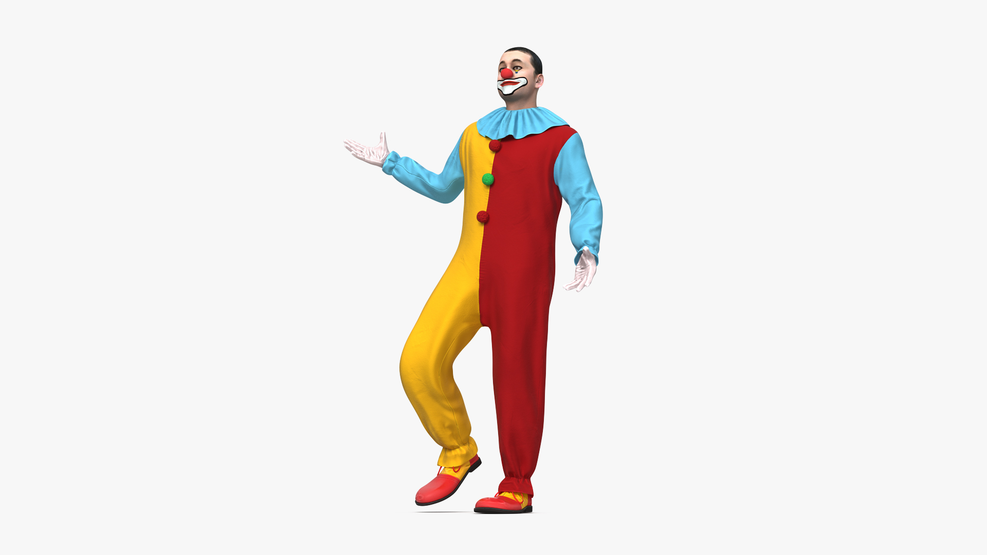 3D Circus Clown Standing Pose