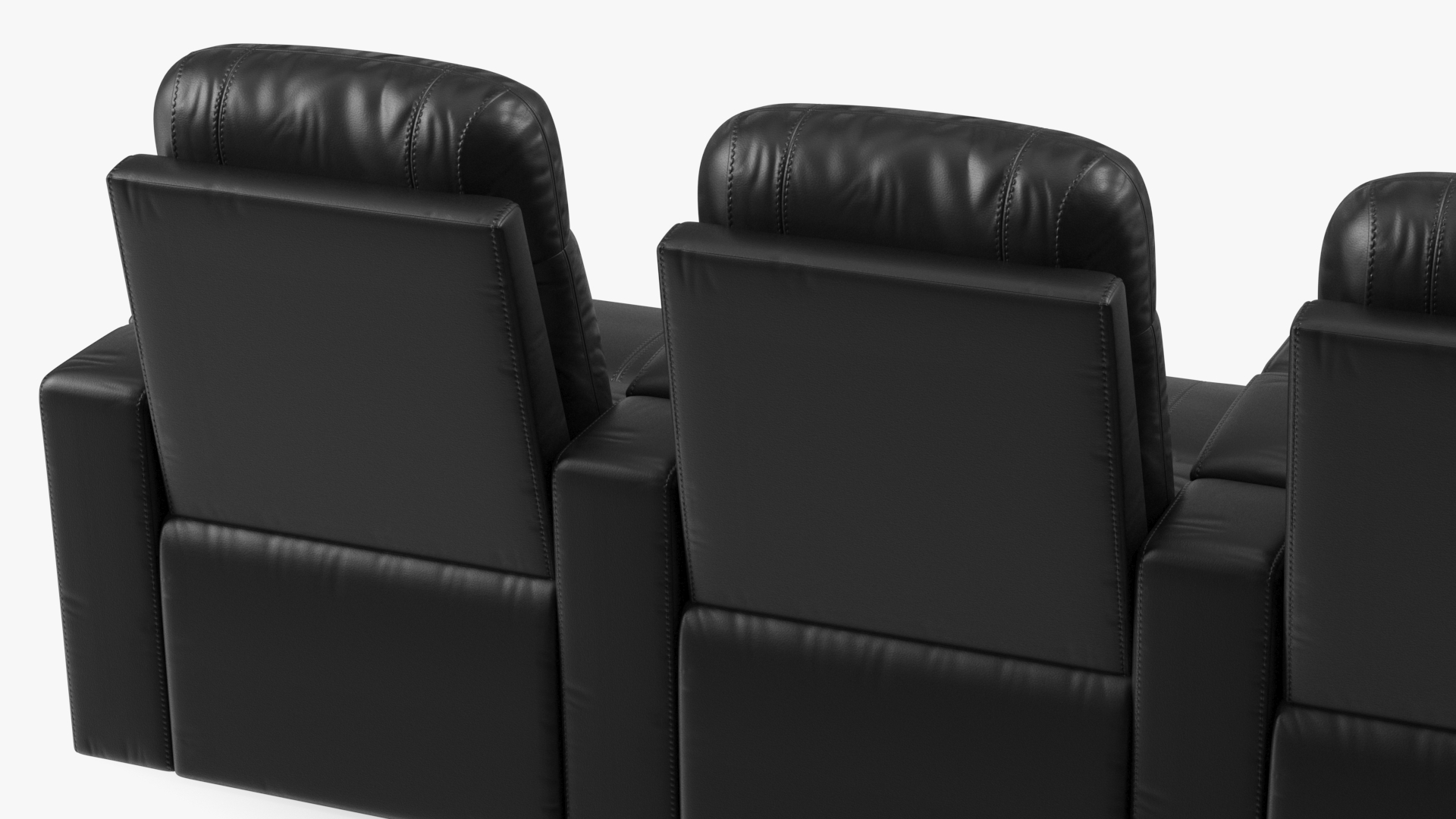 3D Valencia Home Theater Seating Row of 4 Loveseat Black model