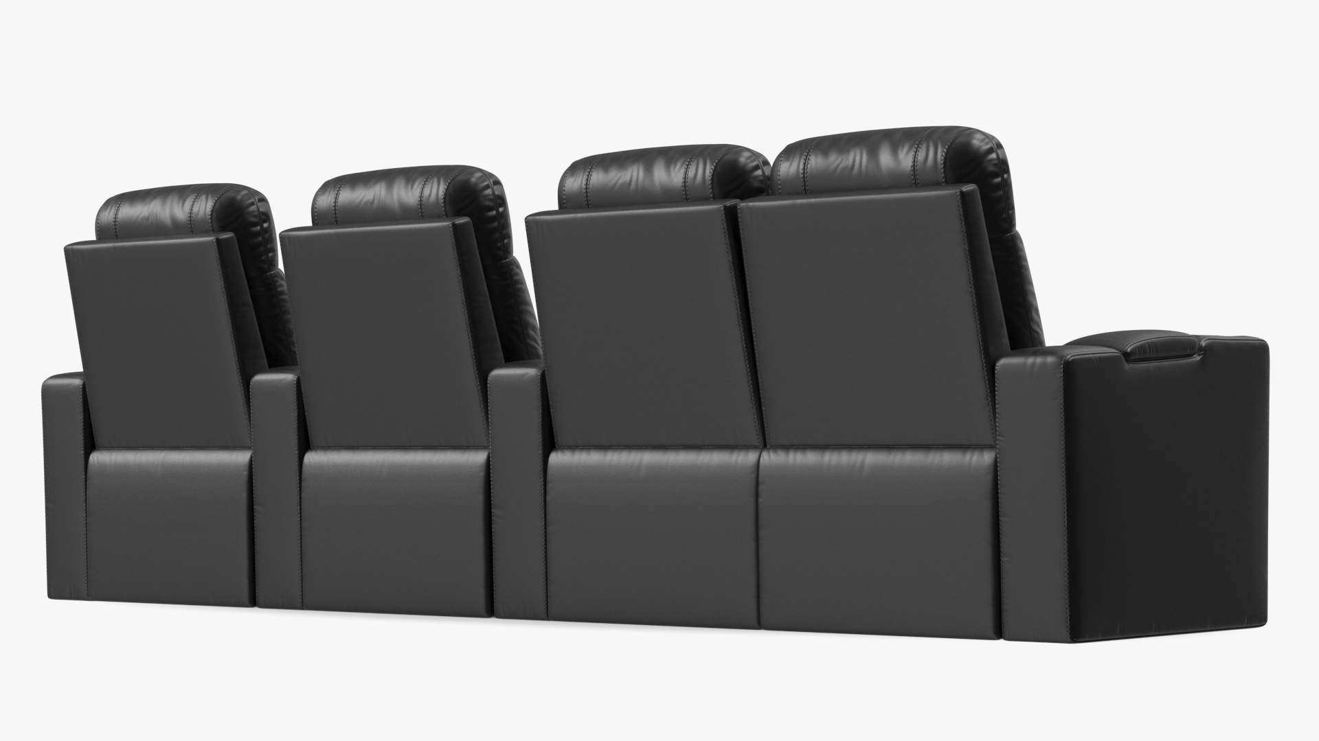 3D Valencia Home Theater Seating Row of 4 Loveseat Black model