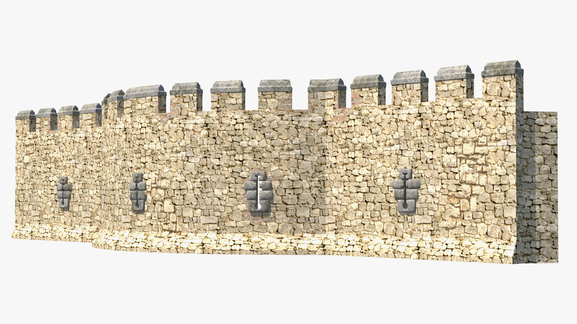 Old Stone Wall 3D model