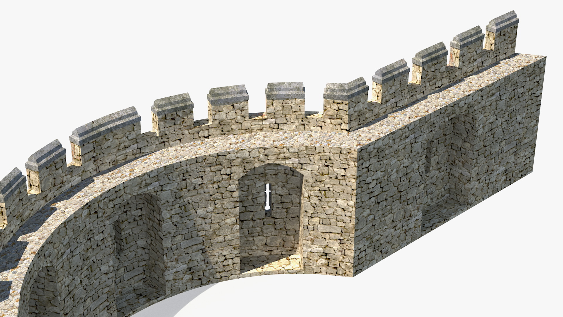 Old Stone Wall 3D model