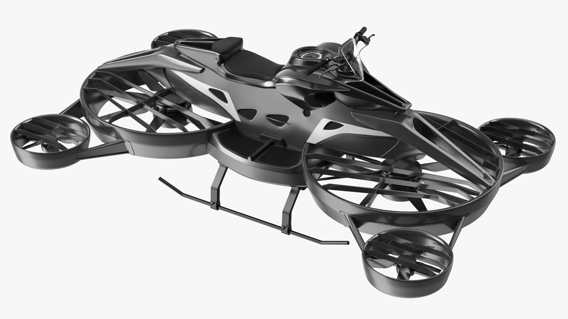 Black Hoverbike XTURISMO 3D model