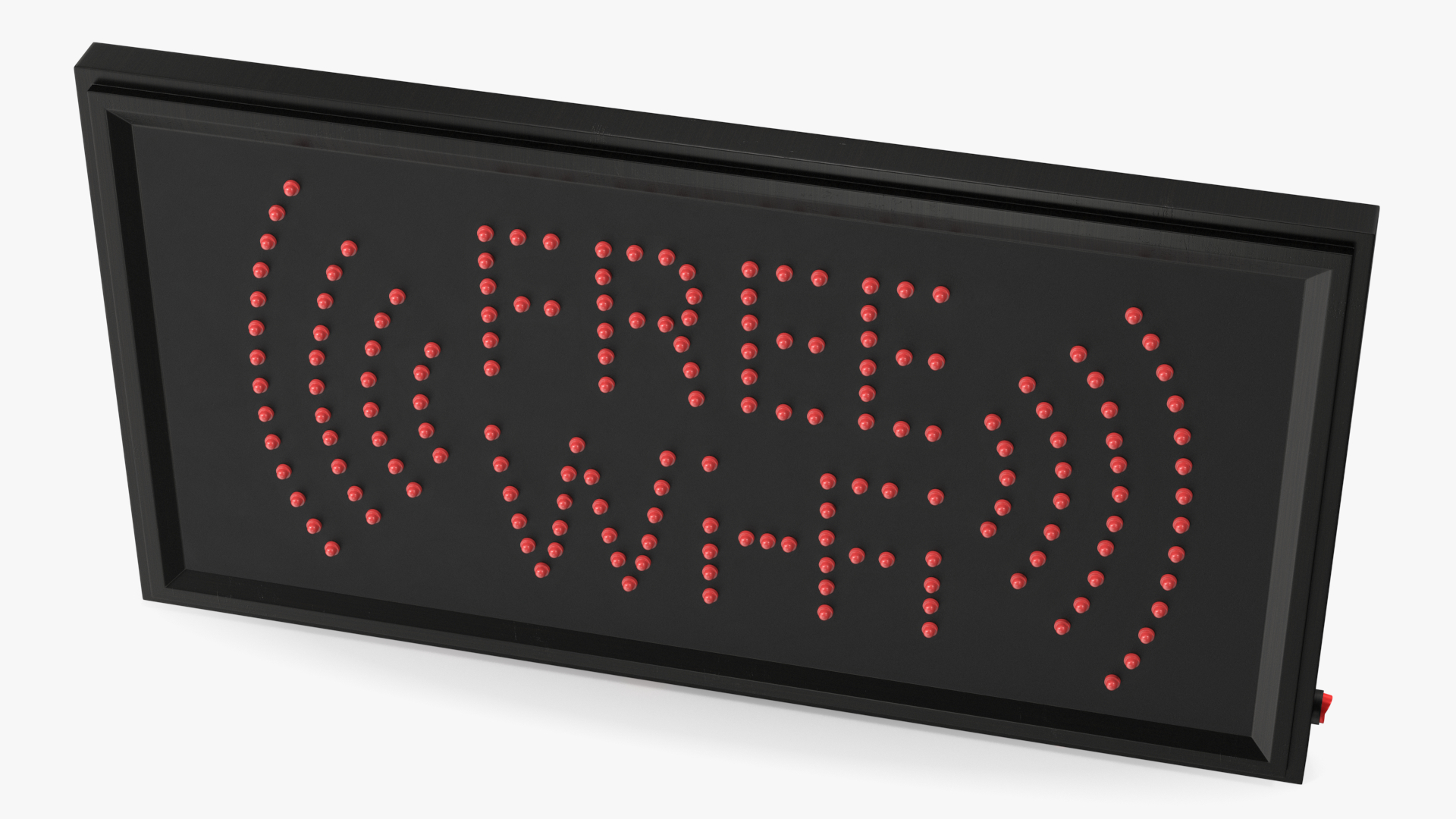 Free WiFi LED Sign Red Neon Light OFF 3D