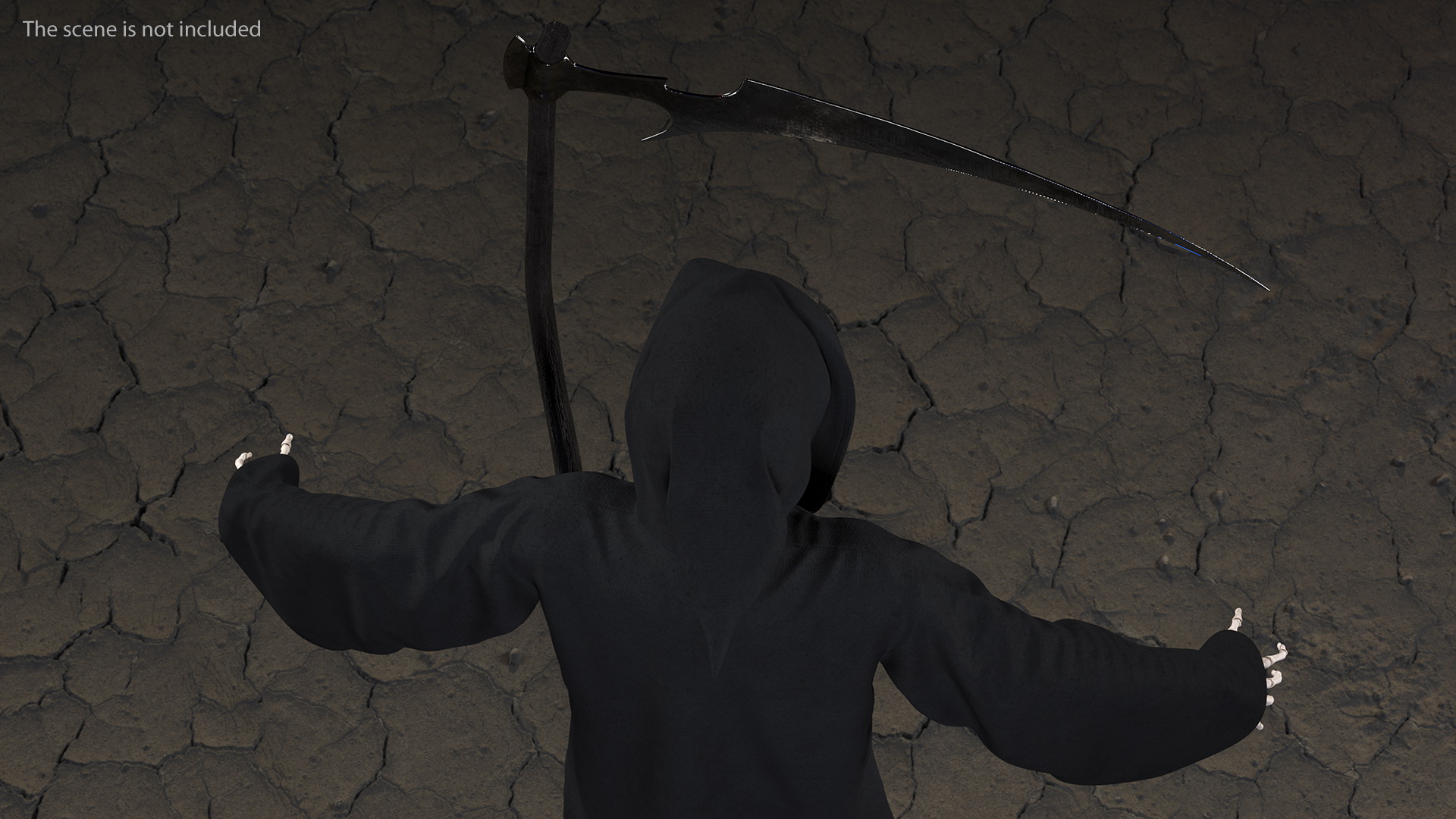 3D Death Character with Scythe Set