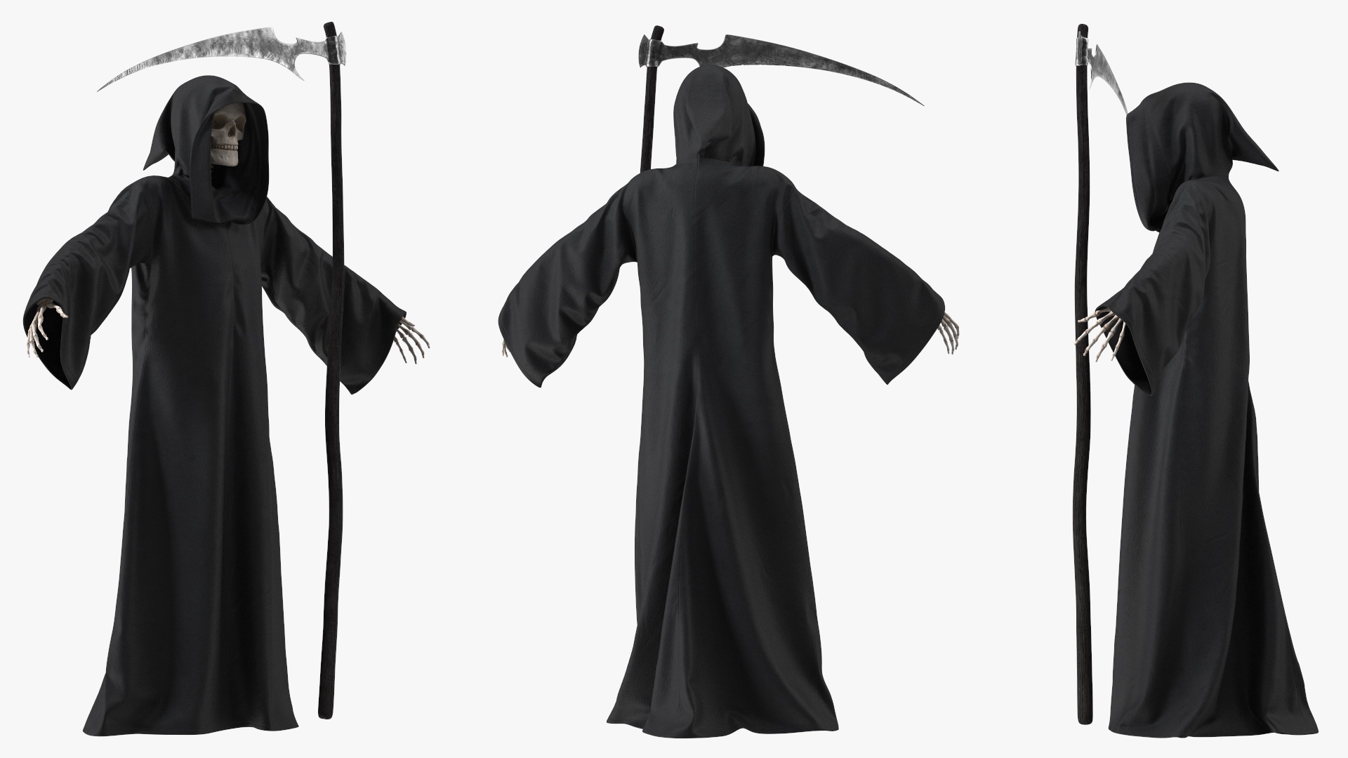 3D Death Character with Scythe Set