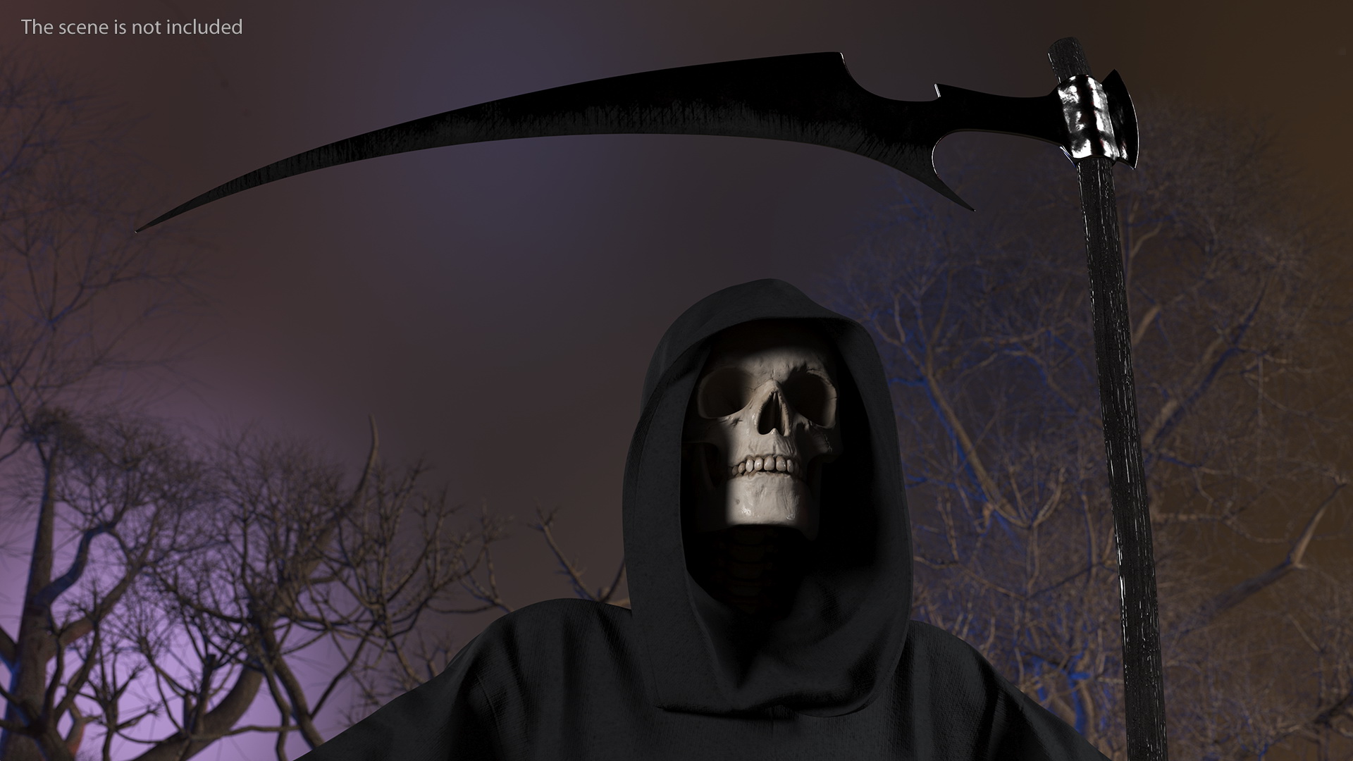 3D Death Character with Scythe Set