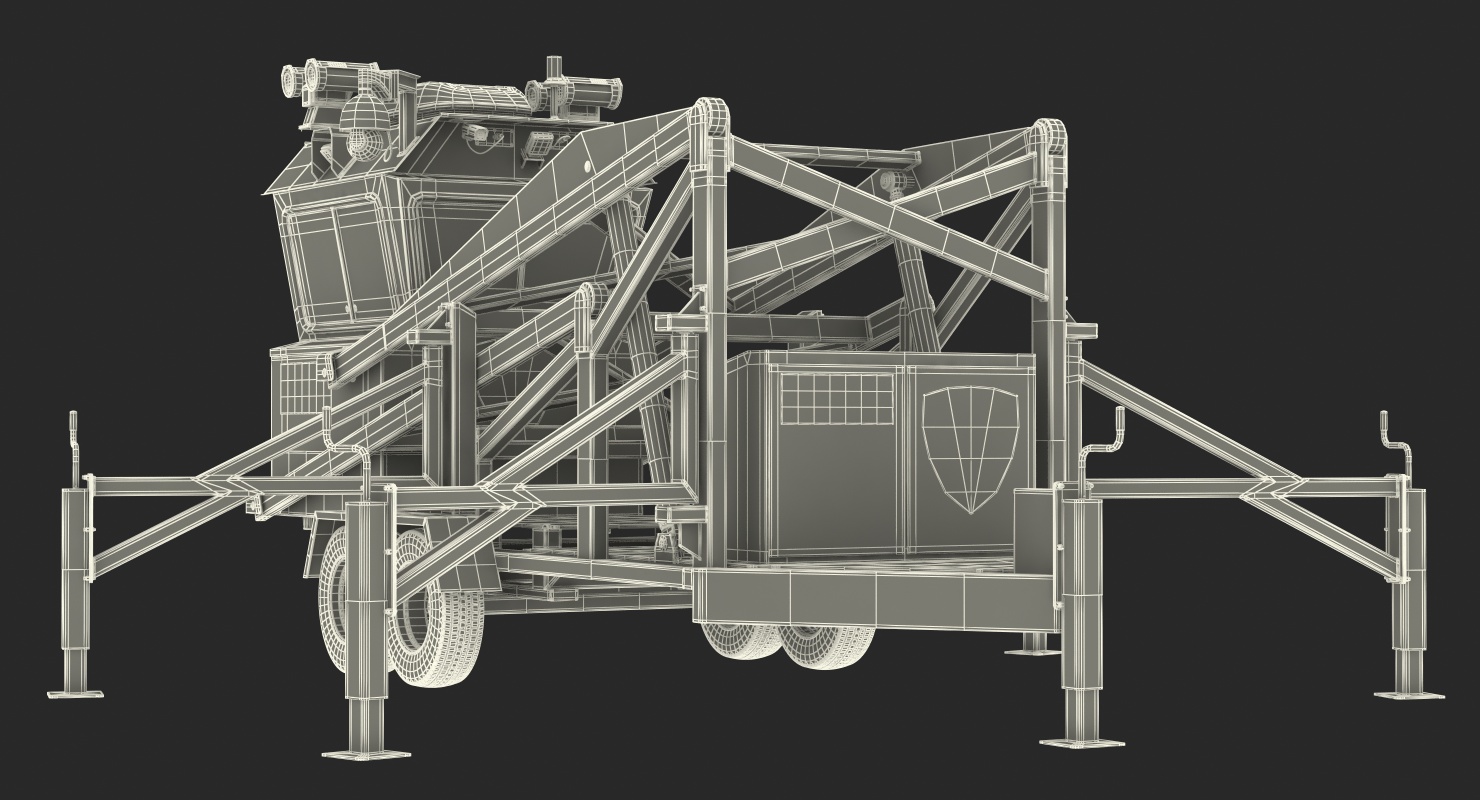 3D Mobile Skywatch Tower Folded model