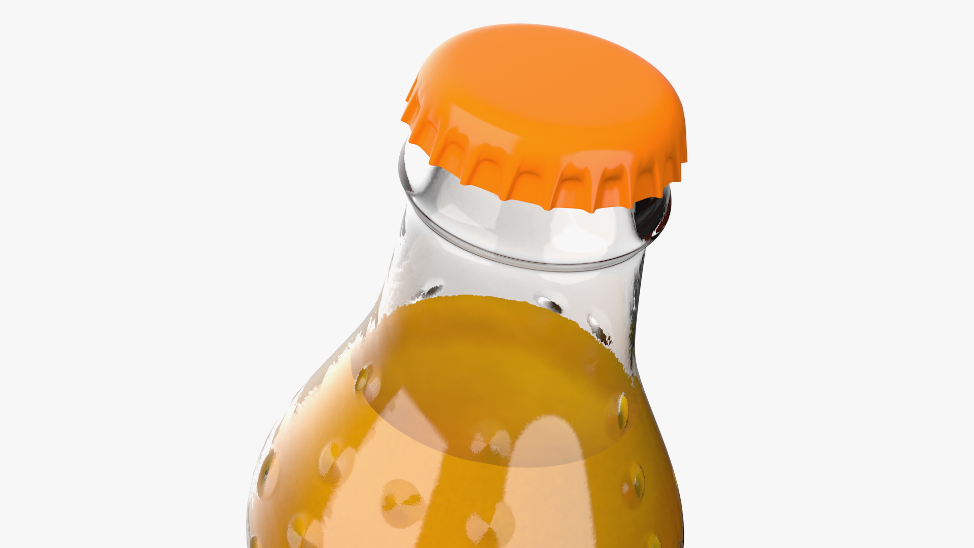 Orange Soda Glass Bottle 3D model