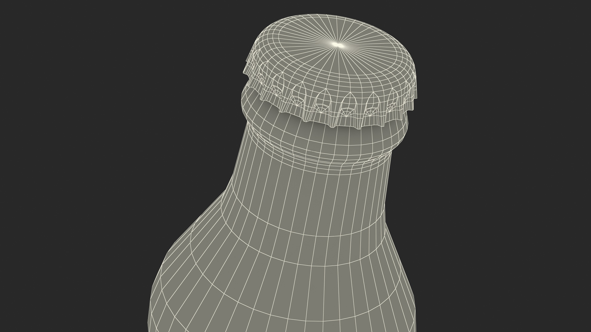 Orange Soda Glass Bottle 3D model