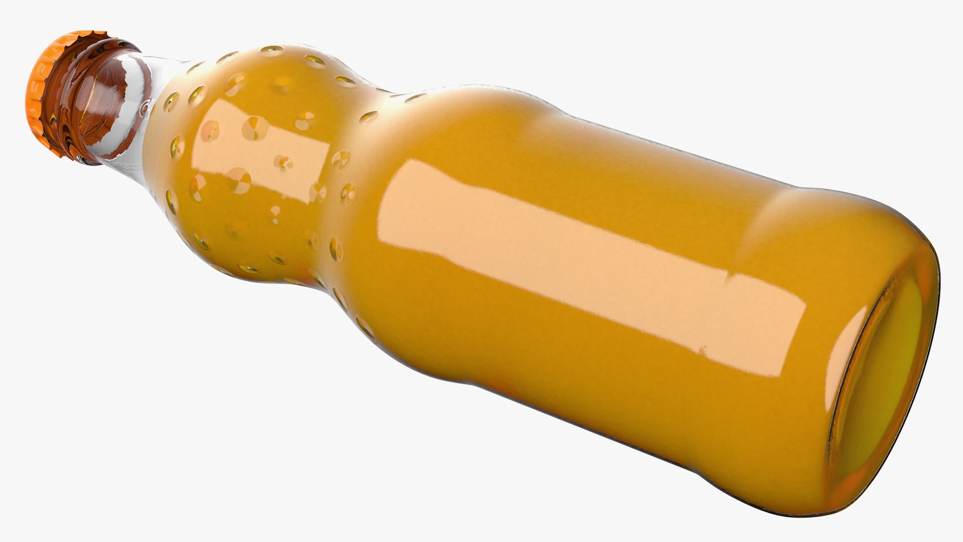 Orange Soda Glass Bottle 3D model