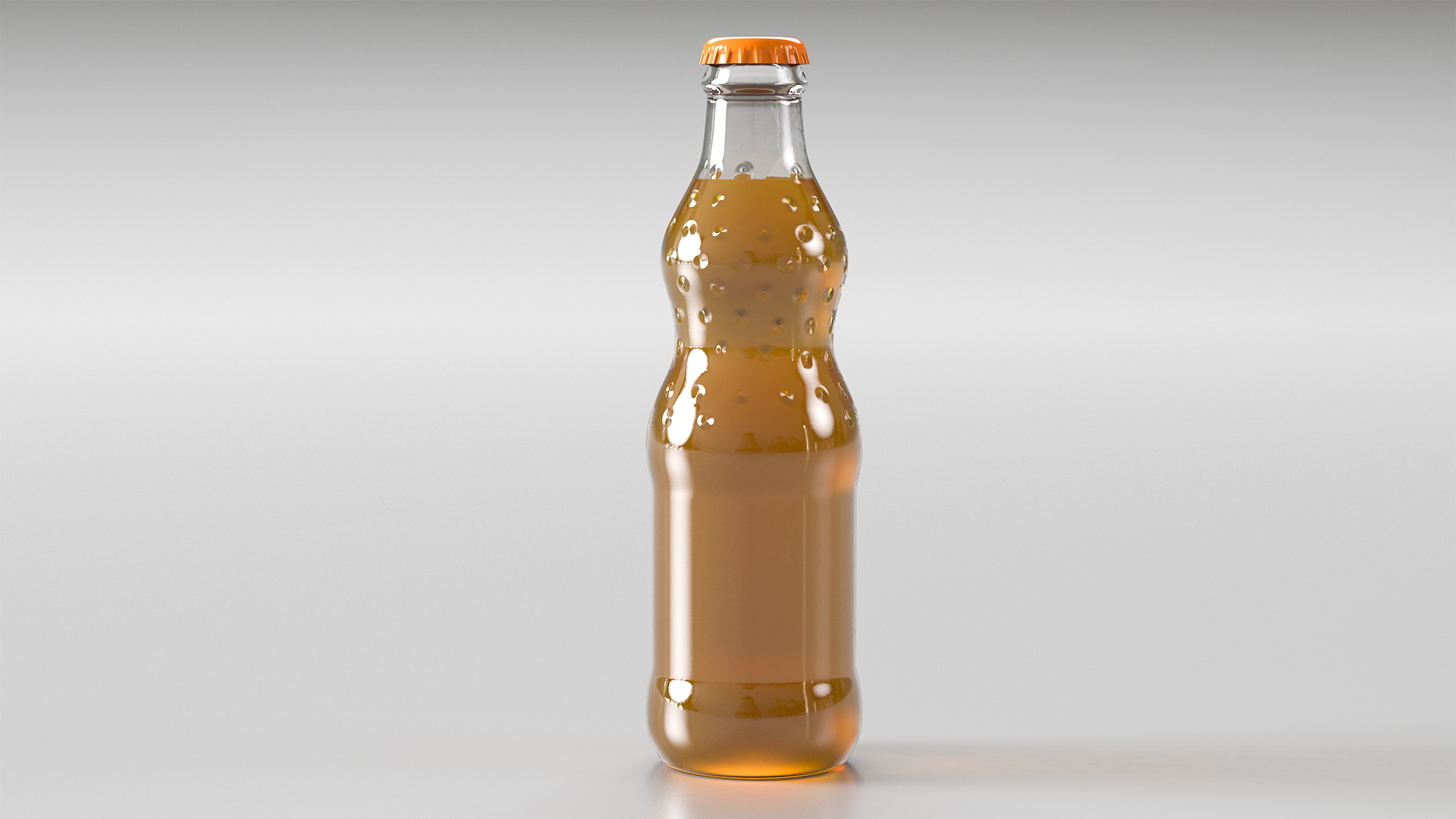 Orange Soda Glass Bottle 3D model