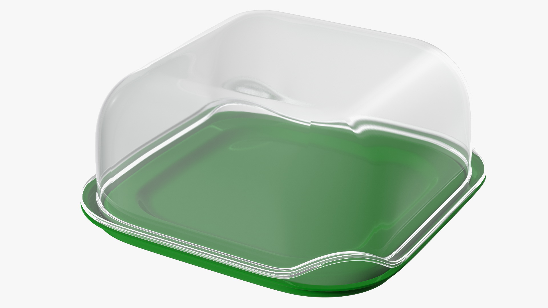 3D Square Plastic Food Container with Lid model