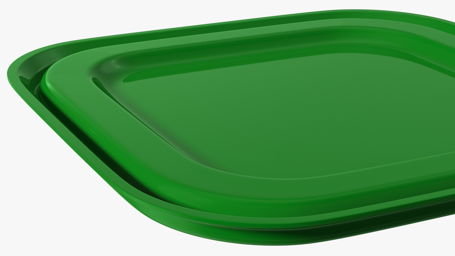 3D Square Plastic Food Container with Lid model