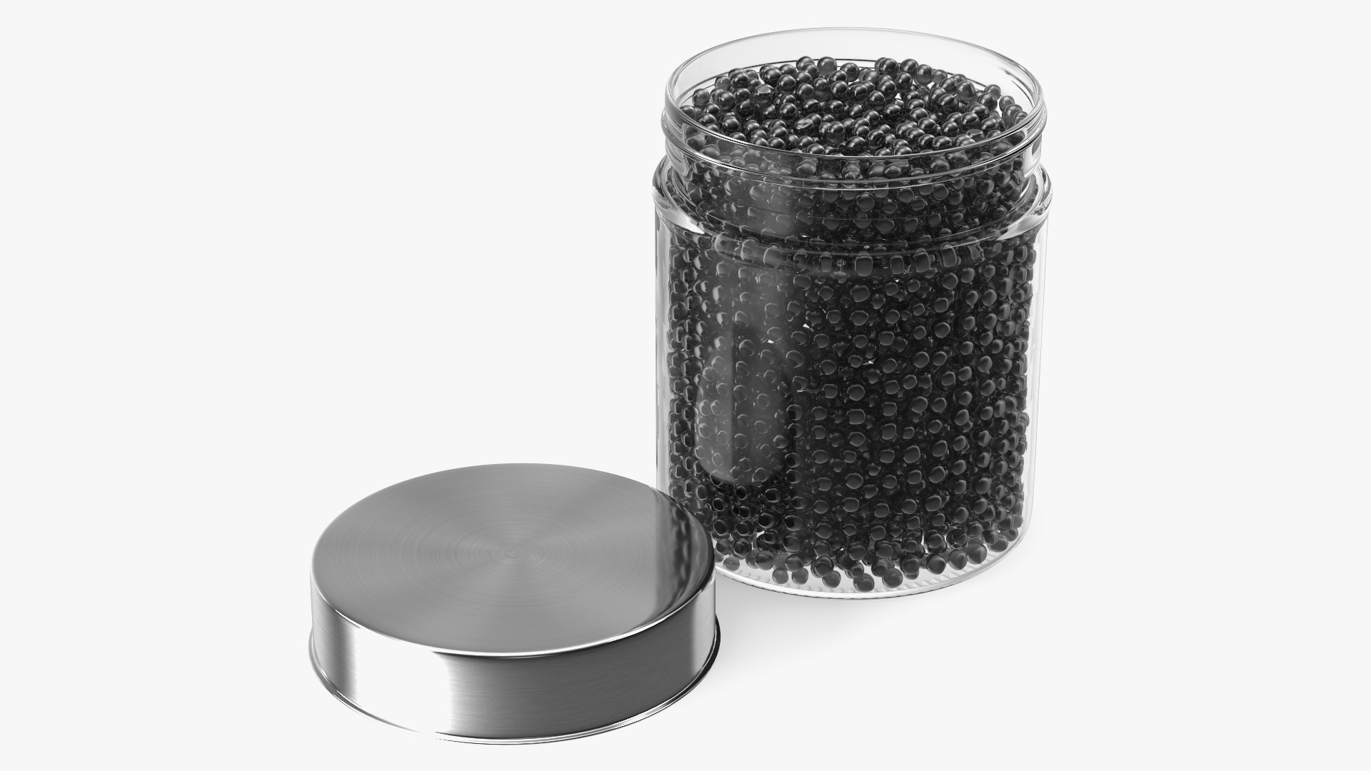 3D Jar with Black Caviar