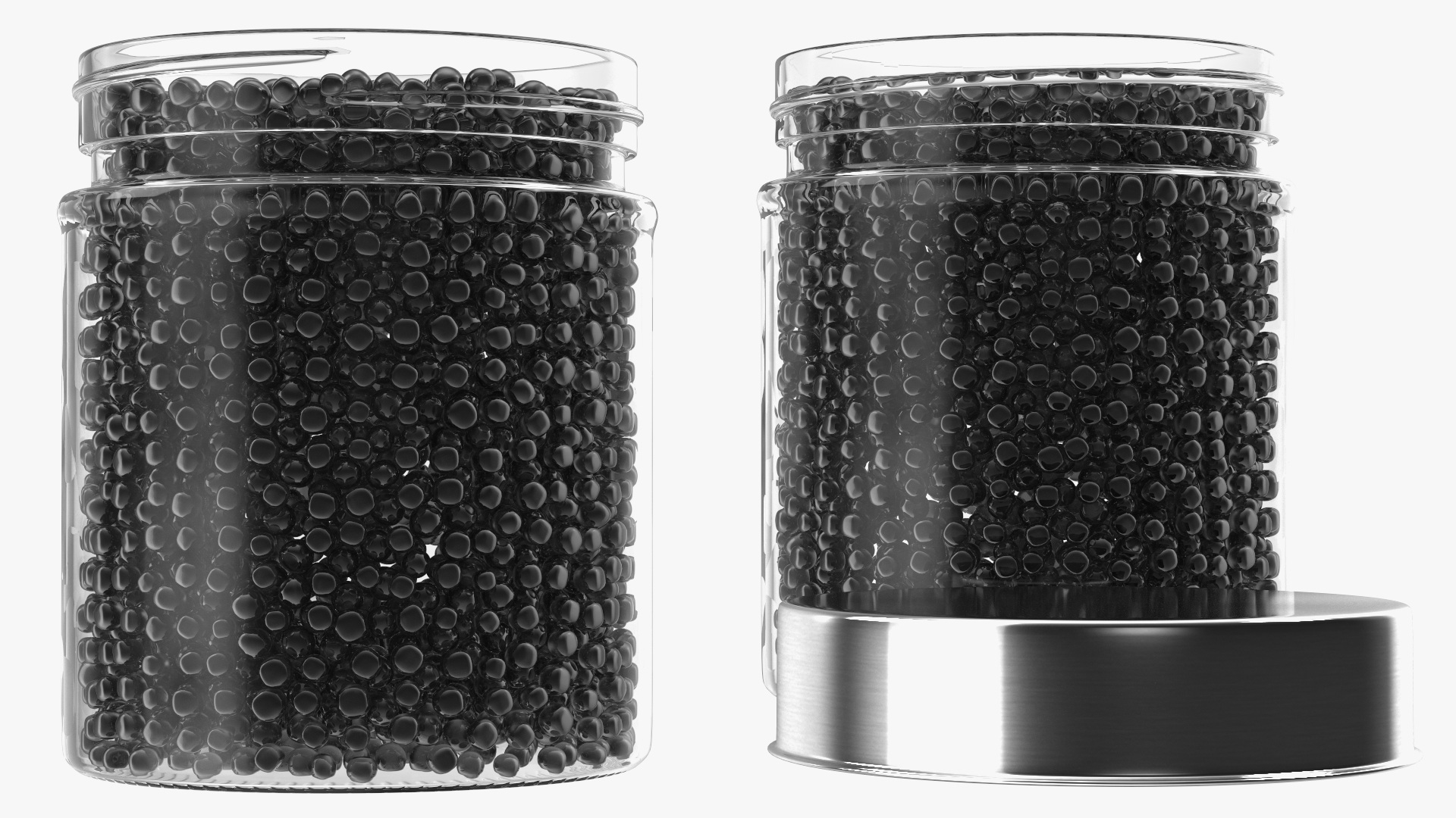 3D Jar with Black Caviar