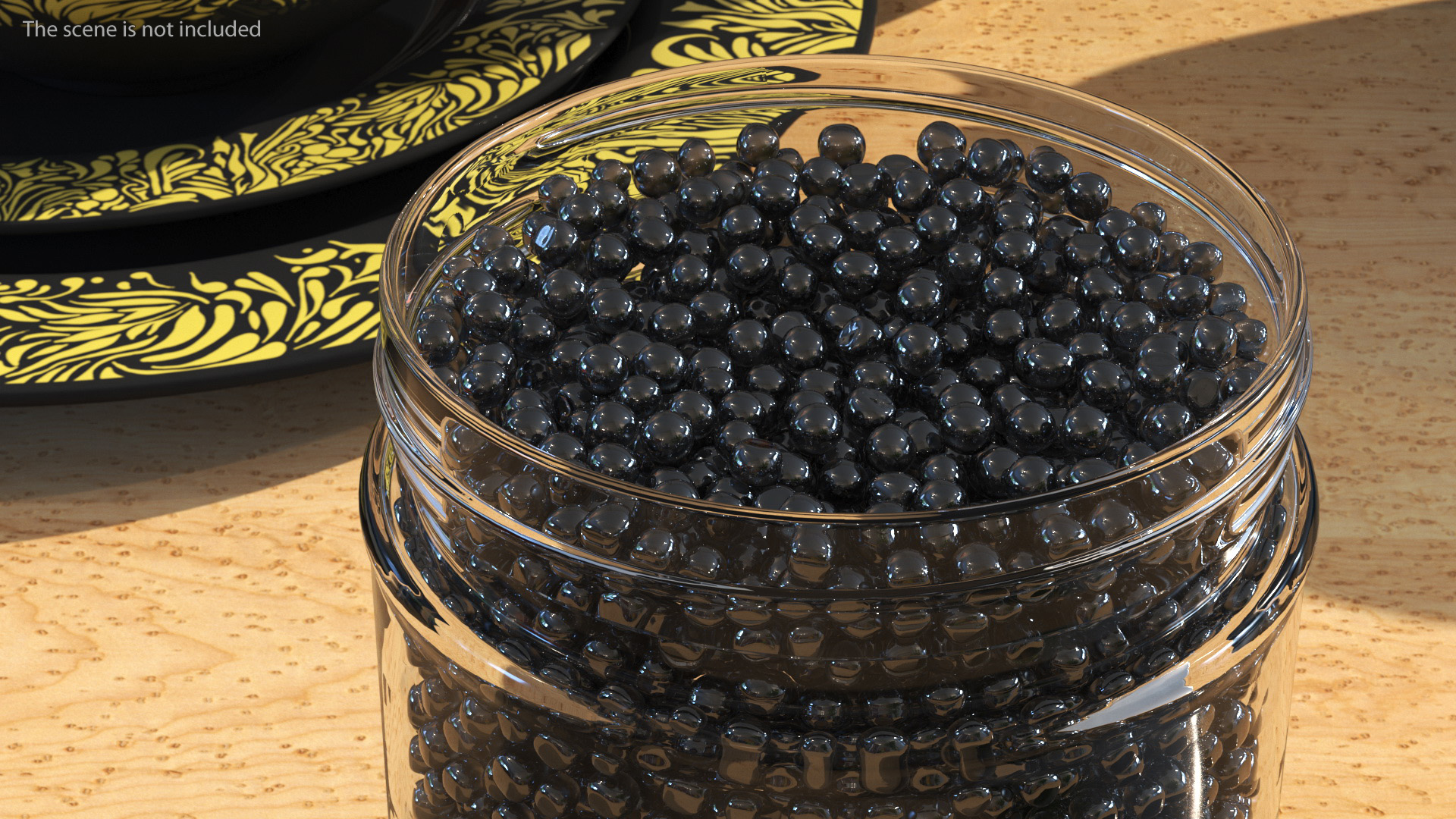 3D Jar with Black Caviar