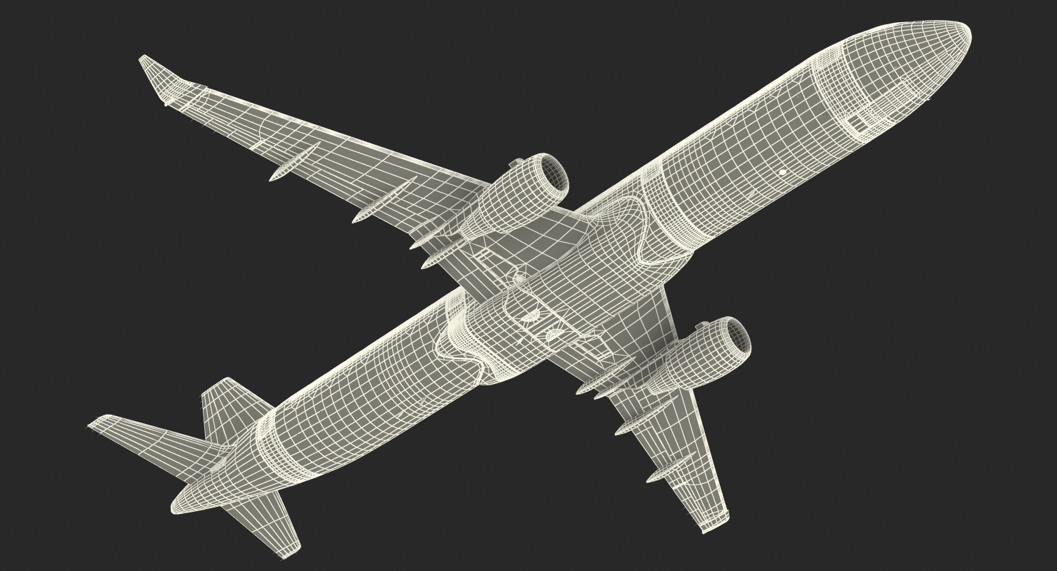 3D model Airbus A321 Lufthansa with Interior