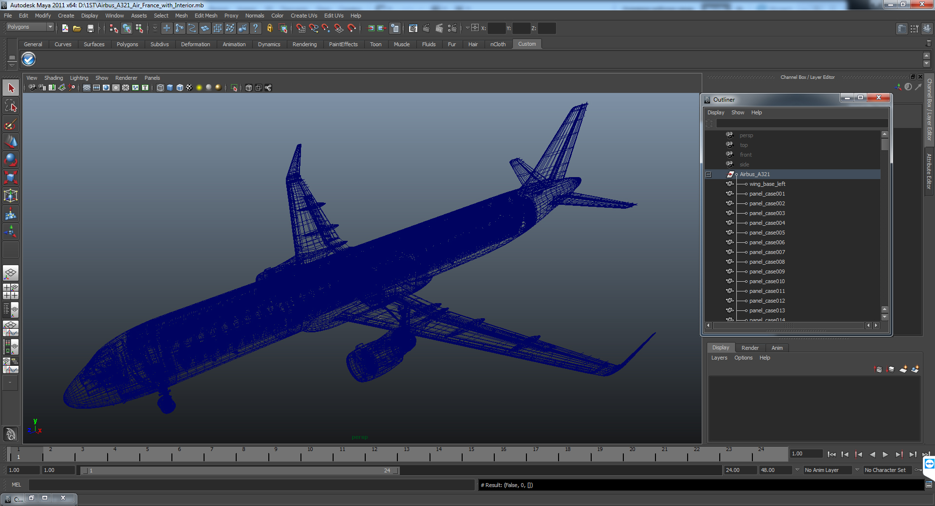 3D model Airbus A321 Lufthansa with Interior